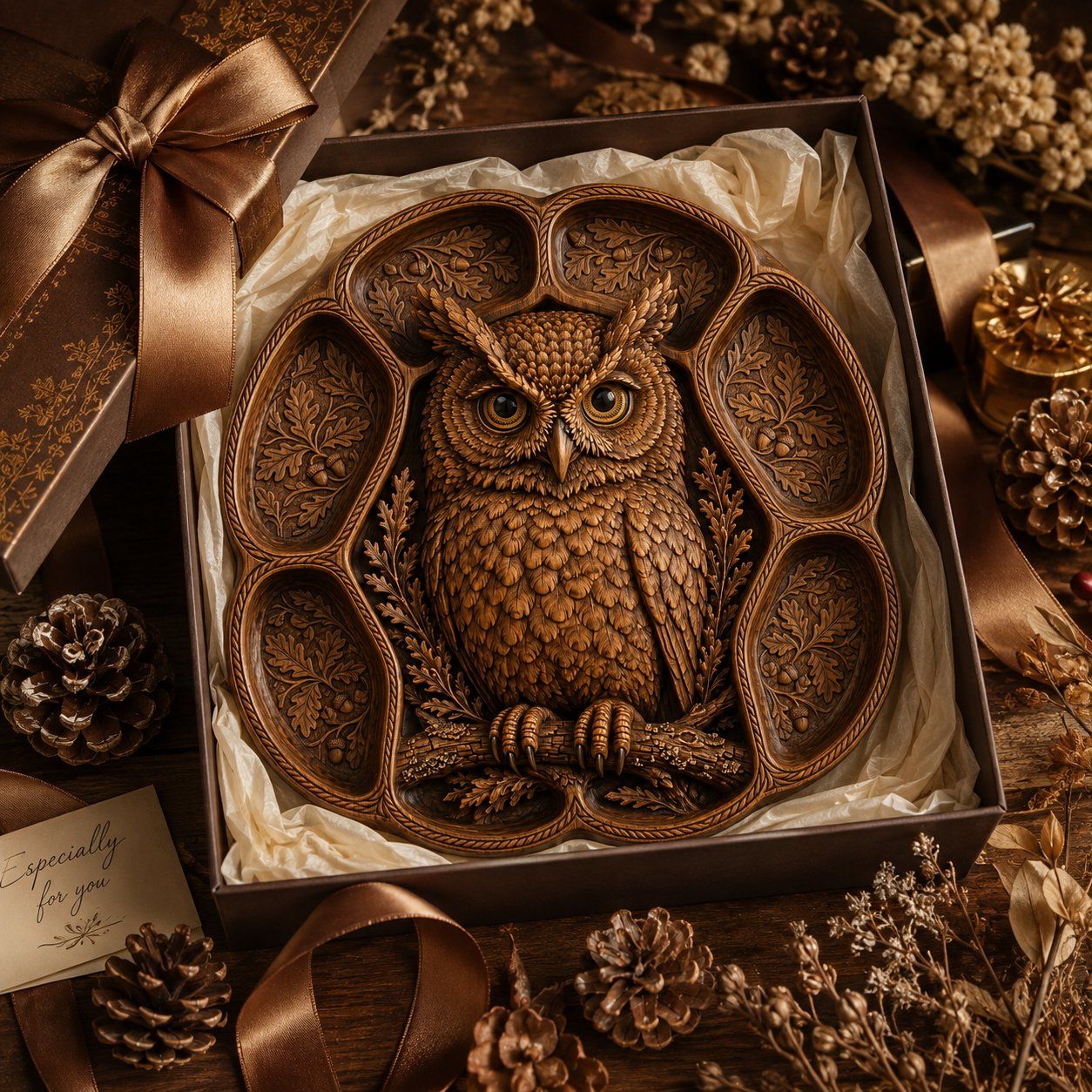 Majestic Forest Owl Nature Scene CNC Relief STL bas-relief STL — view 7