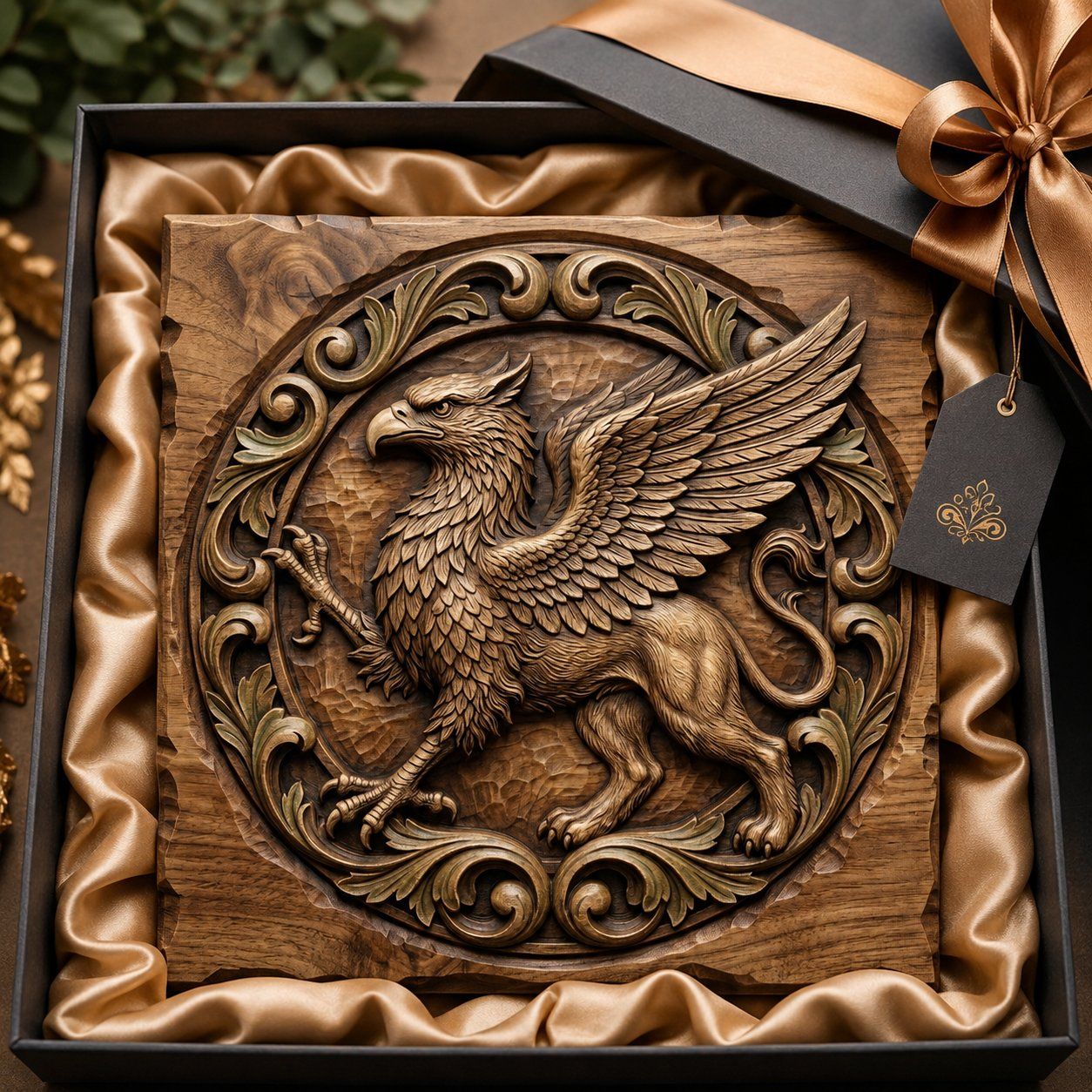 Majestic Heraldic Griffin Medallion CNC Relief STL bas-relief STL — view 9