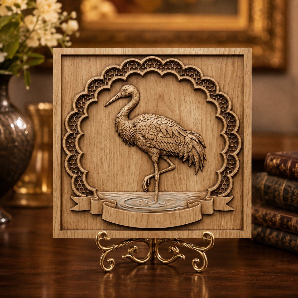 Majestic Heron Bird Nature CNC Relief STL bas-relief STL — view 6