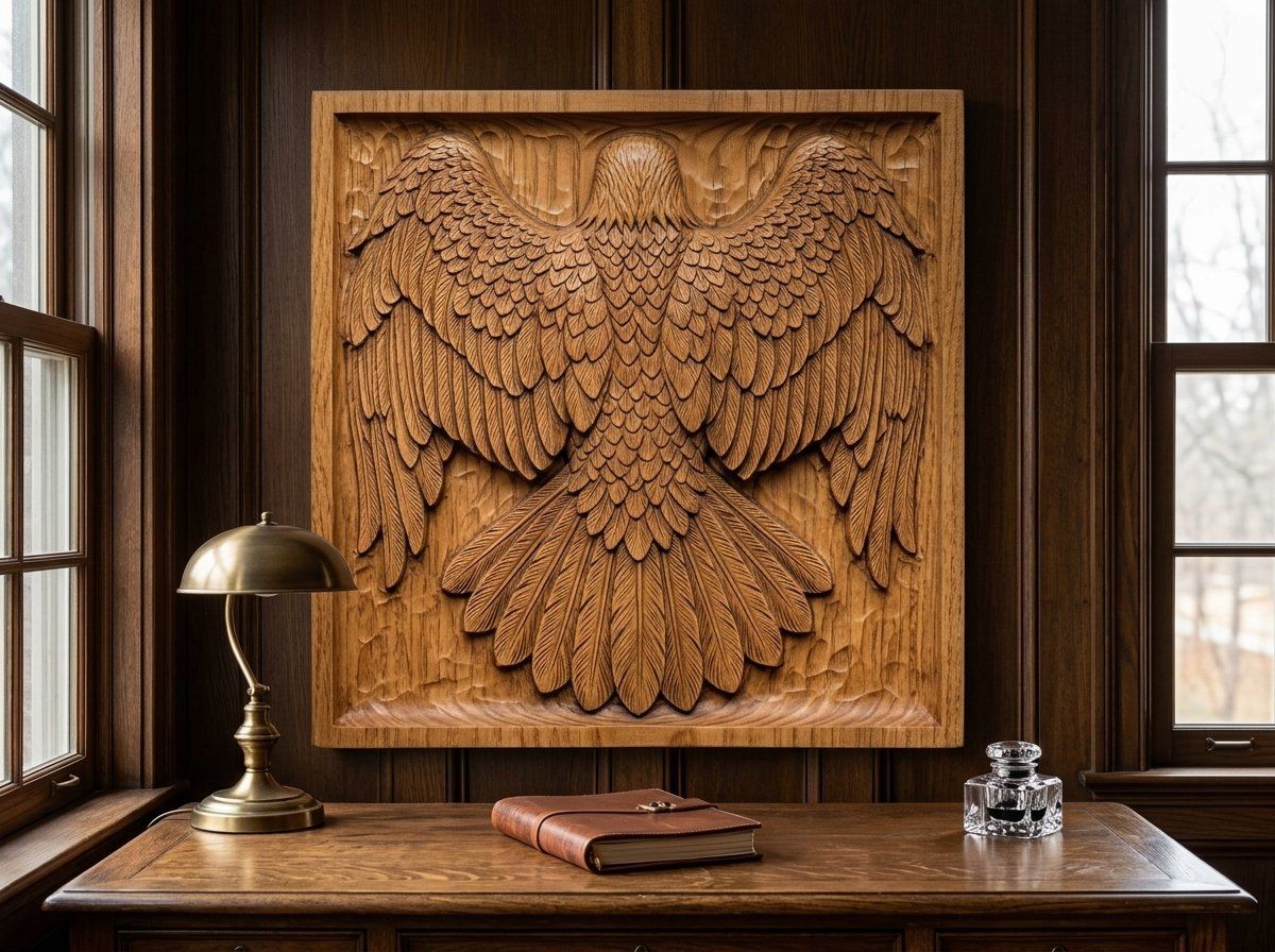Majestic Landing Bald Eagle CNC Relief STL bas-relief STL — view 12