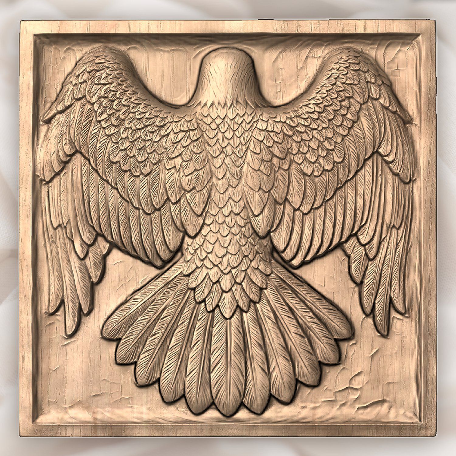 Majestic Landing Bald Eagle CNC Relief STL bas-relief STL — view 4