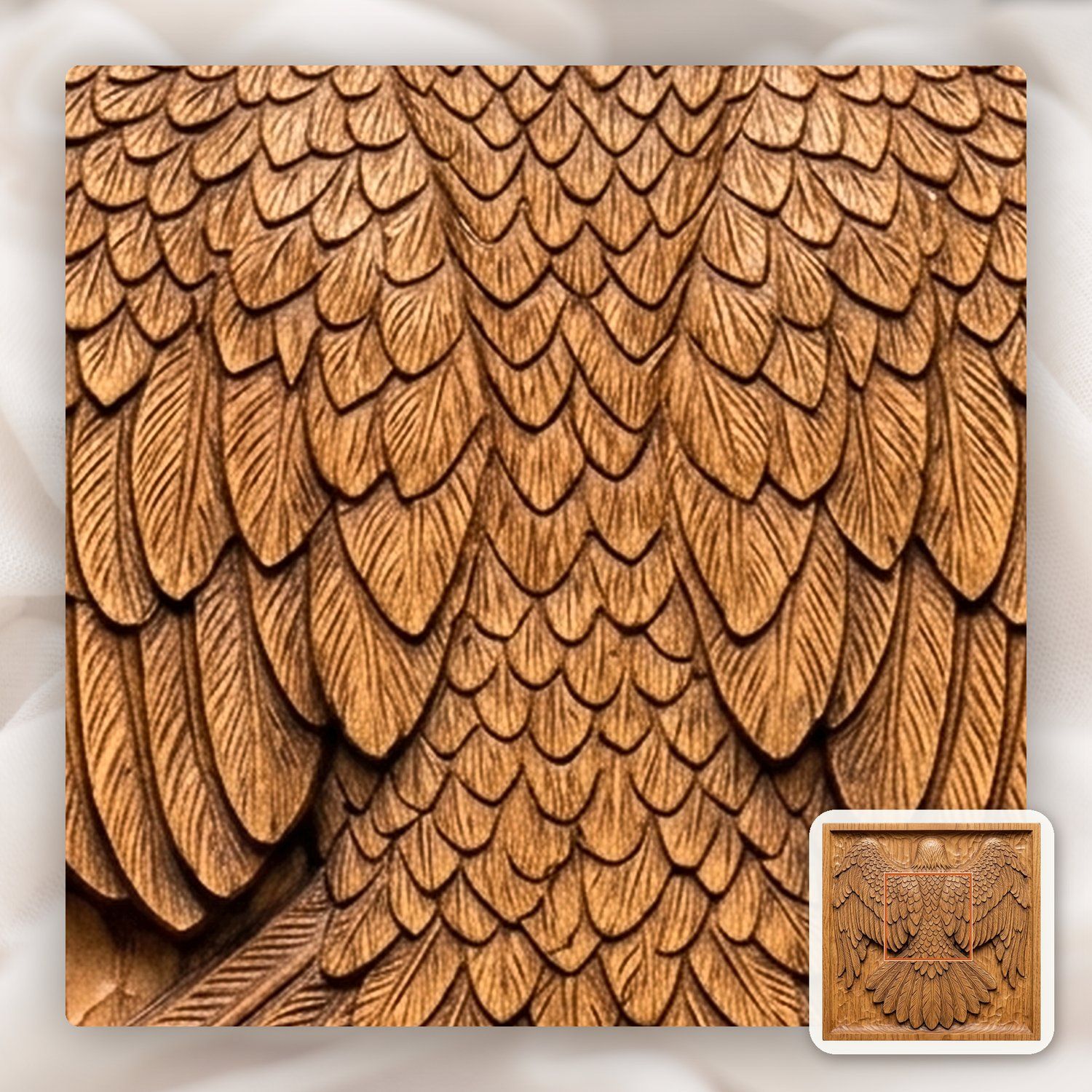 Majestic Landing Bald Eagle CNC Relief STL bas-relief STL — view 10