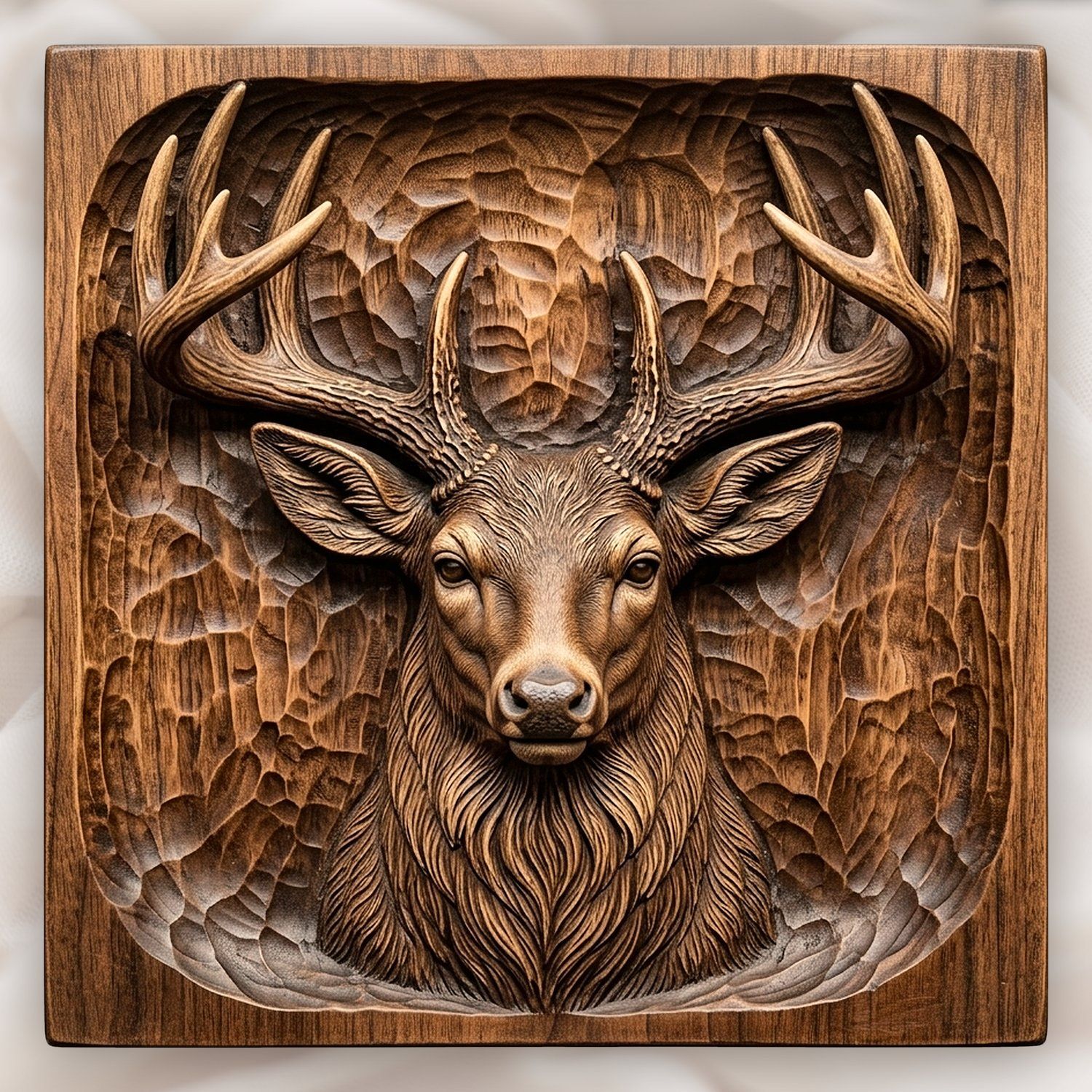 Majestic Noble Buck Deer Portrait CNC Relief STL bas-relief STL design