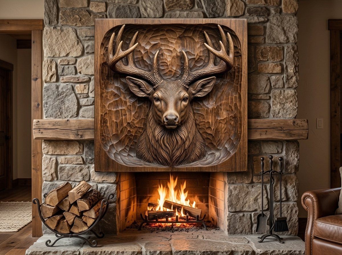 Majestic Noble Buck Deer Portrait CNC Relief STL bas-relief STL — view 13
