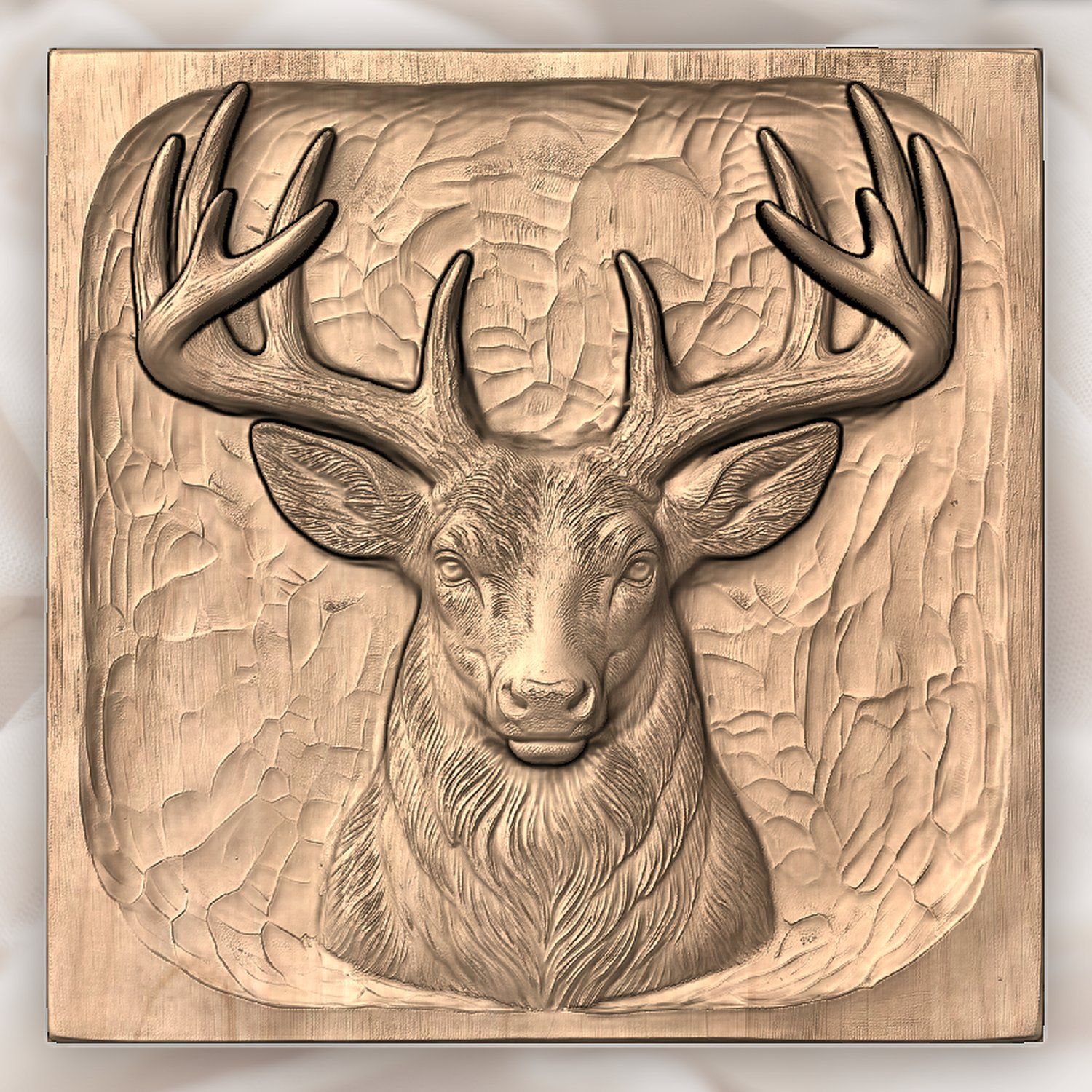 Majestic Noble Buck Deer Portrait CNC Relief STL bas-relief STL — view 5