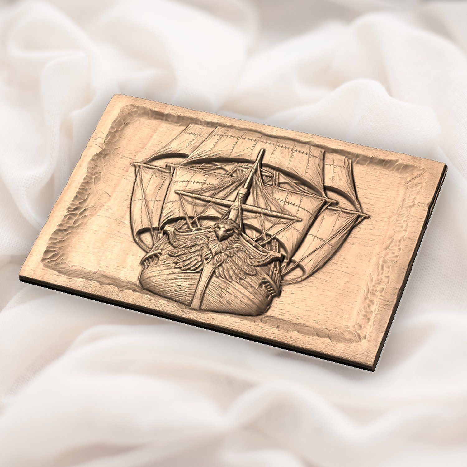 Majestic Sailing Ship Eagle Figurehead CNC Relief STL bas-relief STL — view 5