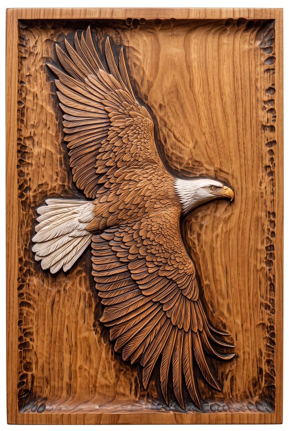 Majestic Soaring Bald Eagle CNC Relief STL bas-relief STL — view 15