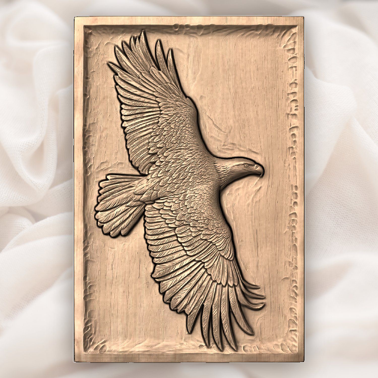 Majestic Soaring Bald Eagle CNC Relief STL bas-relief STL — view 4