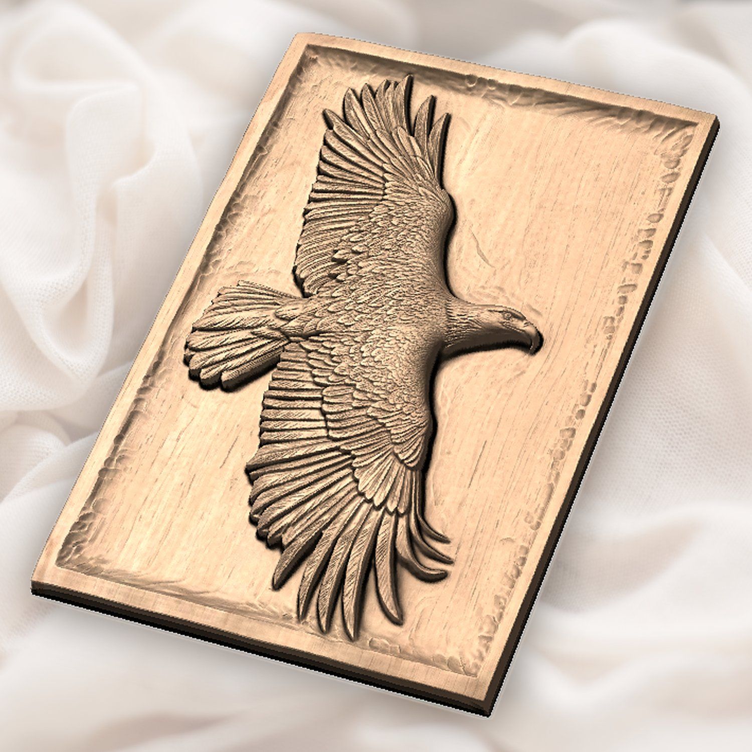 Majestic Soaring Bald Eagle CNC Relief STL bas-relief STL — view 5