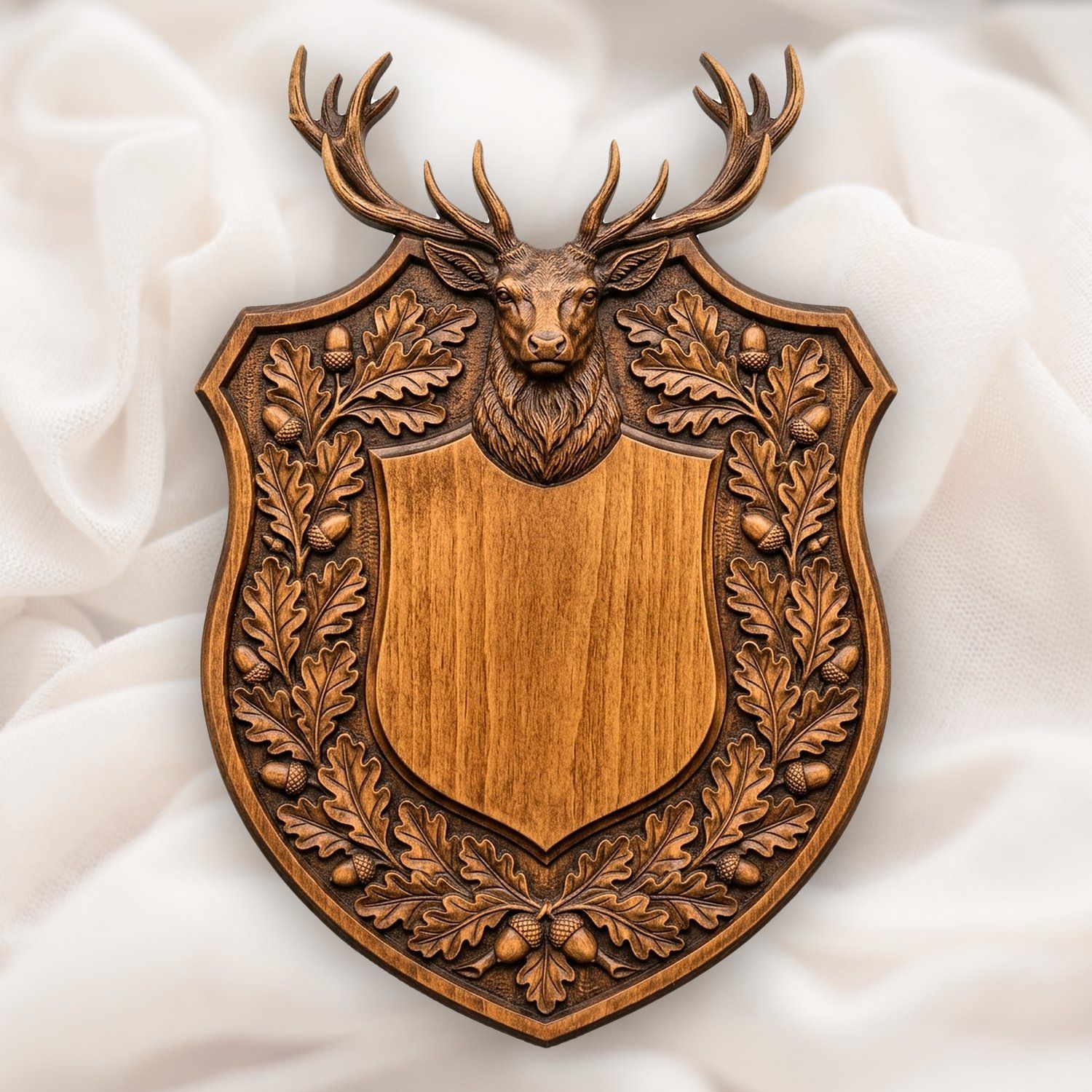 Majestic Stag Deer Trophy Shield CNC Relief STL bas-relief STL design
