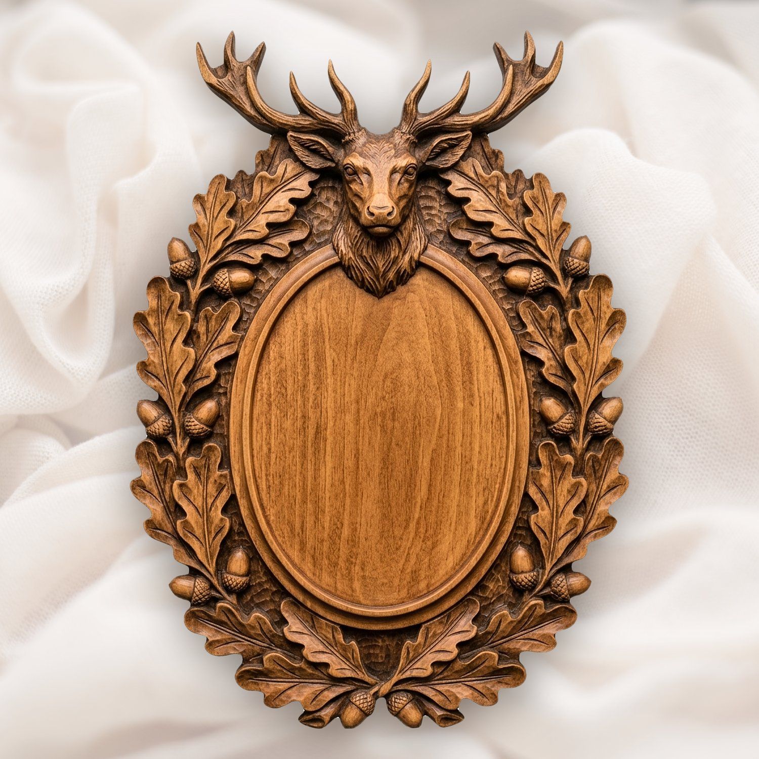 Majestic Stag Trophy Shield CNC Relief STL bas-relief STL design