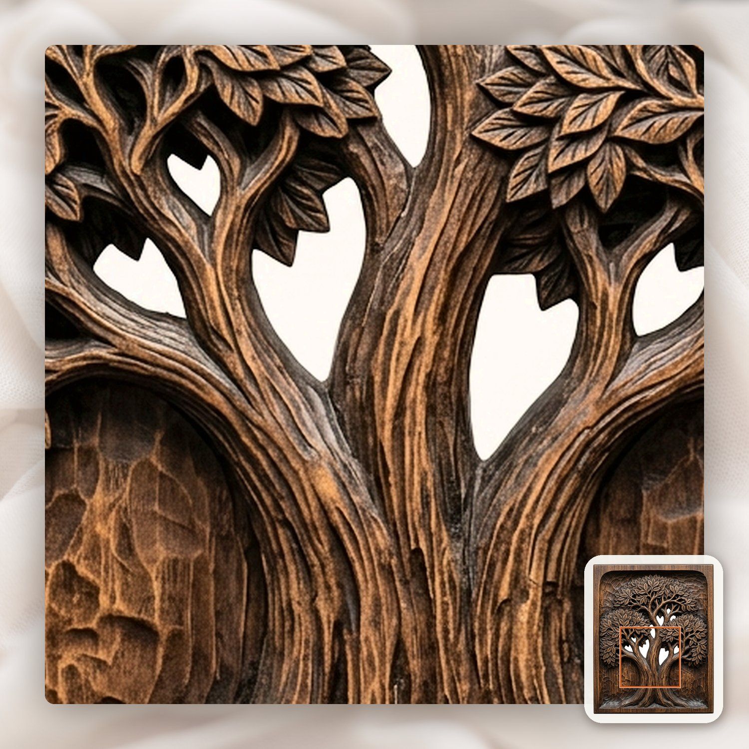 Majestic Tree of Life Panel CNC Relief STL bas-relief STL — view 11