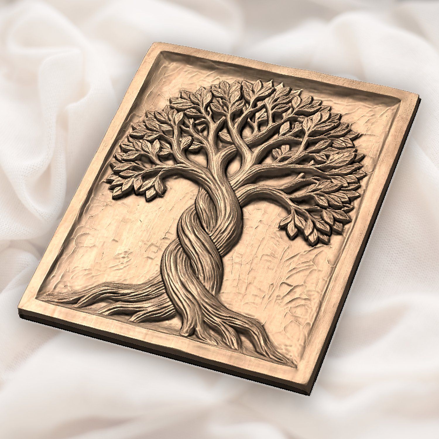 Majestic Tree of Life Twisting Yggdrasil Panel CNC Relief STL bas-relief STL — view 5