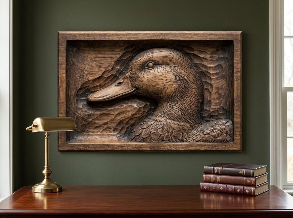 Mallard Drake Profile CNC Relief STL bas-relief STL — view 14