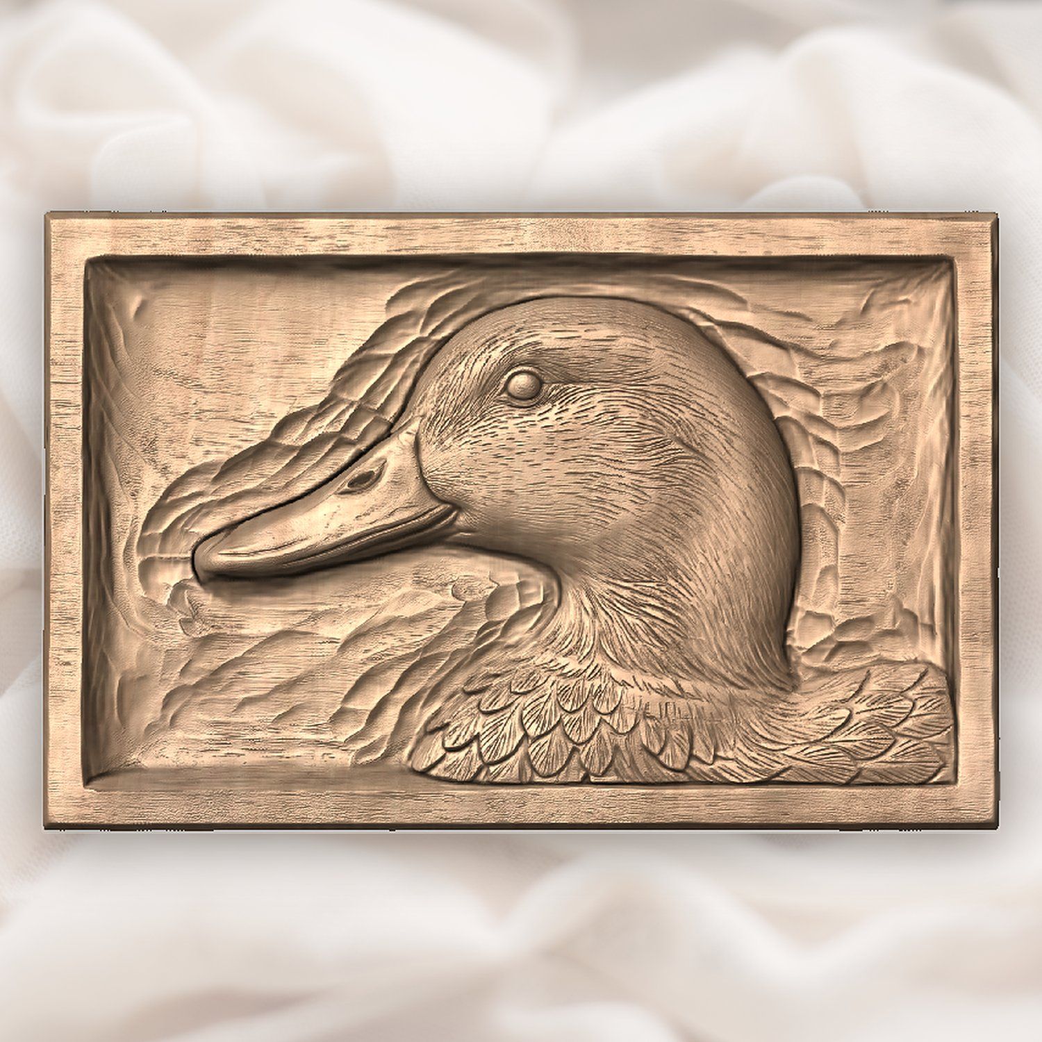 Mallard Drake Profile CNC Relief STL bas-relief STL — view 5