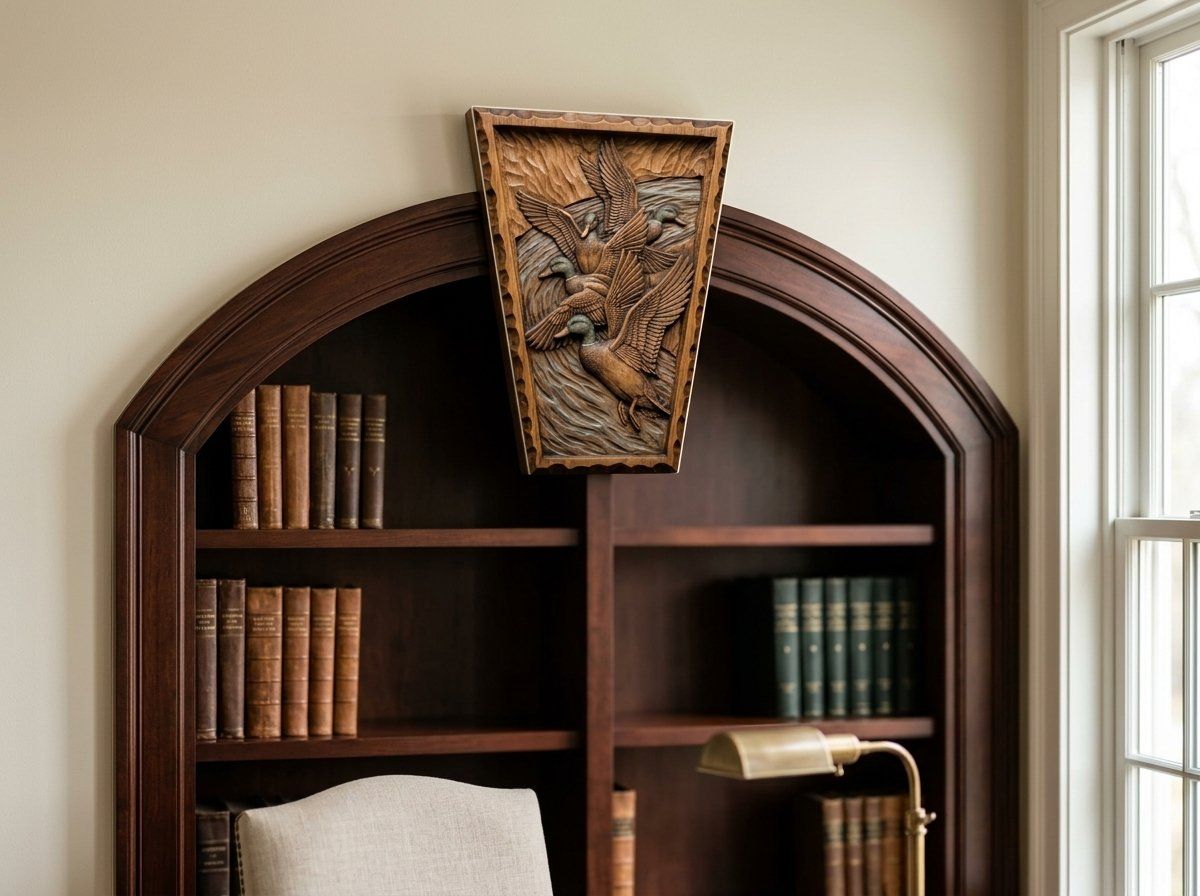 Mallard Duck Landing Arch Keystone CNC Relief STL bas-relief STL — view 13