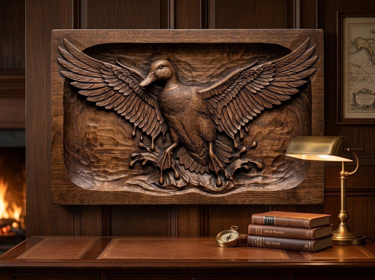 Mallard Duck Taking Flight CNC Relief STL bas-relief STL — view 13