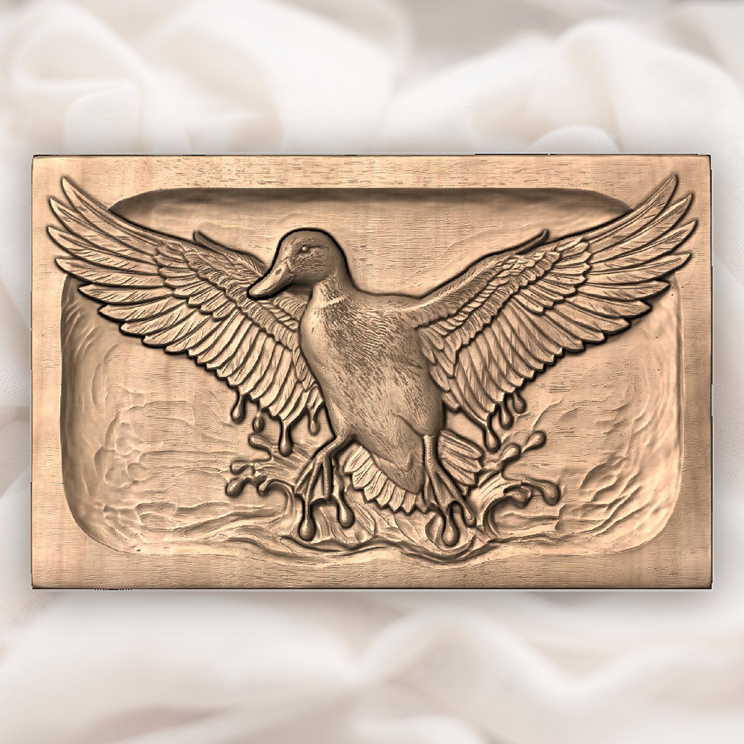 Mallard Duck Taking Flight CNC Relief STL bas-relief STL — view 5