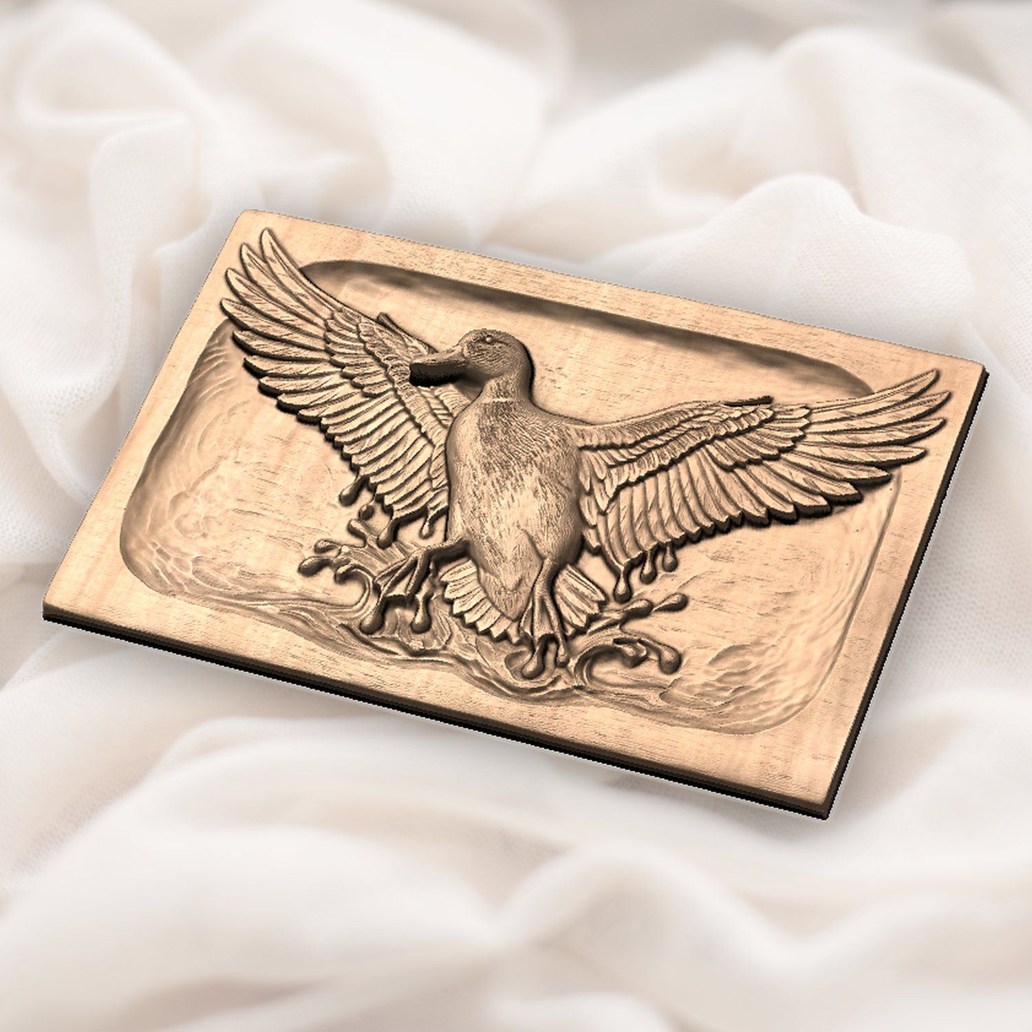 Mallard Duck Taking Flight CNC Relief STL bas-relief STL — view 6