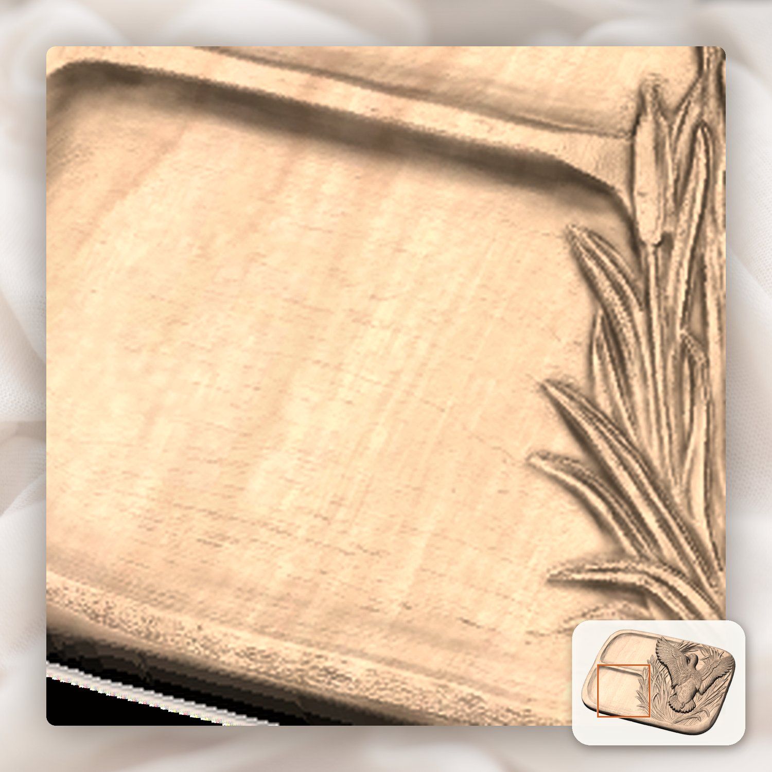 Valet Tray Mallard Duck Wildlife Scene CNC Relief STL bas-relief STL — view 11