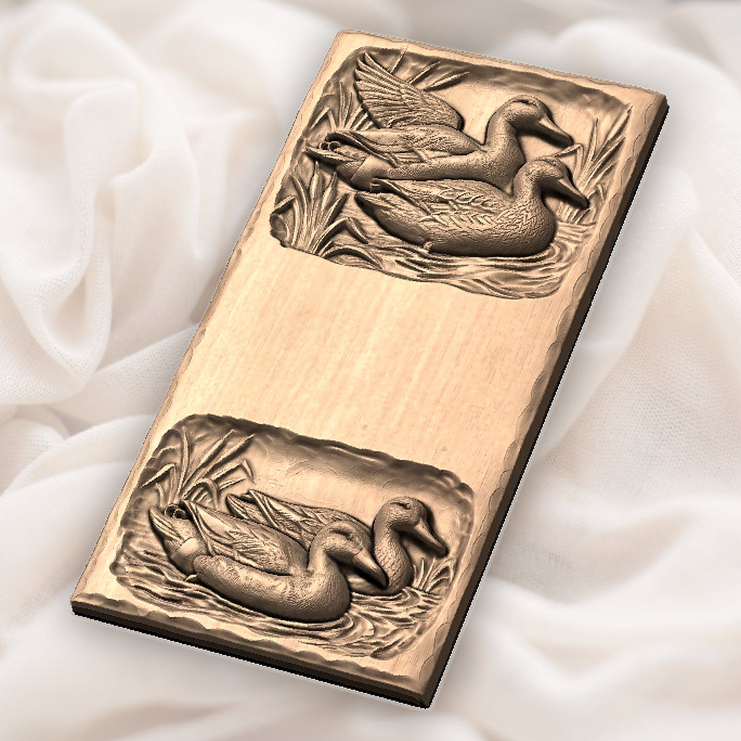 Mallard Ducks Doorbell Backing Plate CNC Relief STL bas-relief STL — view 5