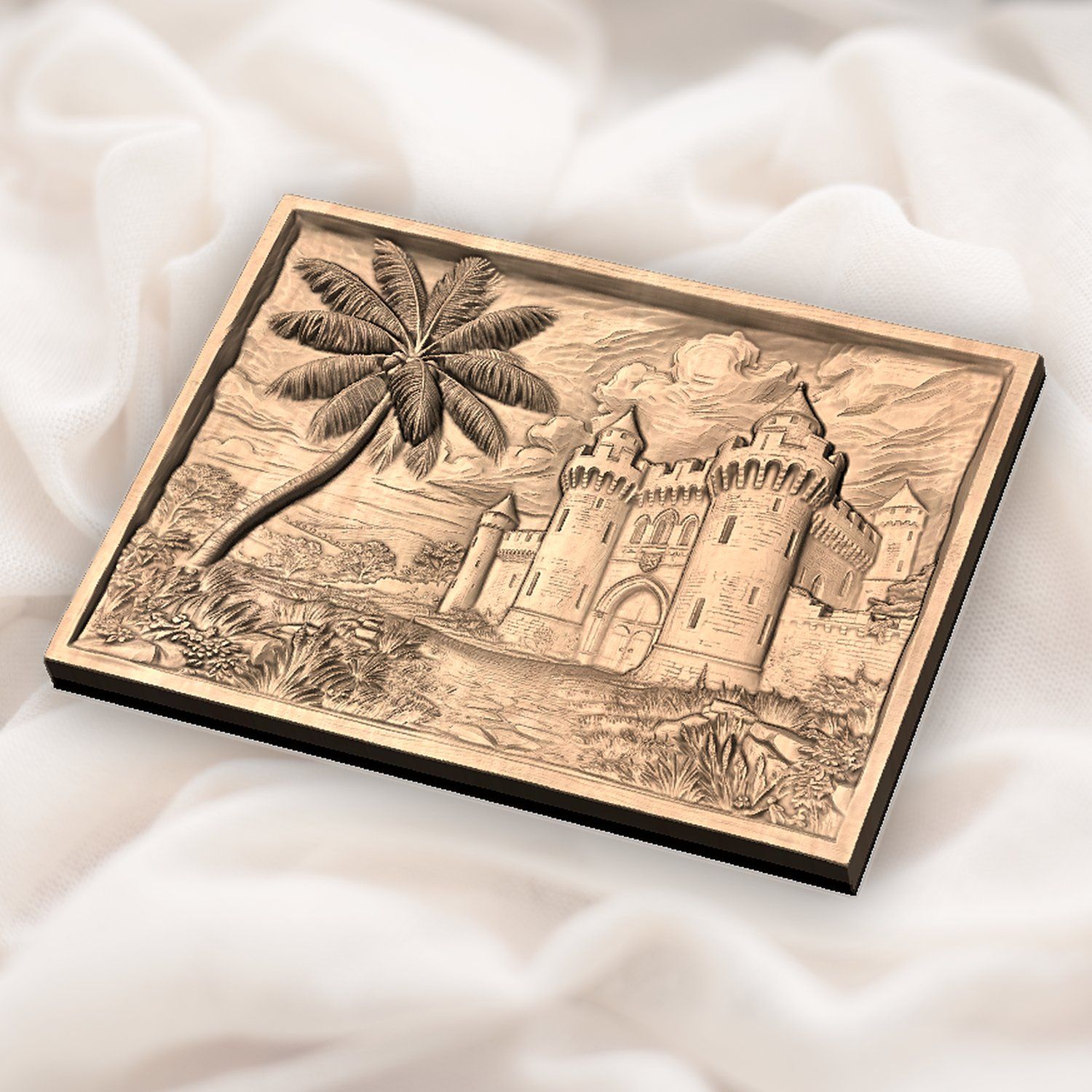 Medieval Castle Palm Tree CNC Relief STL bas-relief STL — view 6