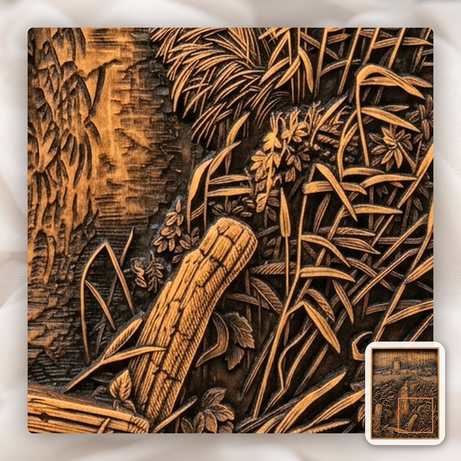 Medieval Village Castle Landscape CNC Relief STL bas-relief STL — view 12