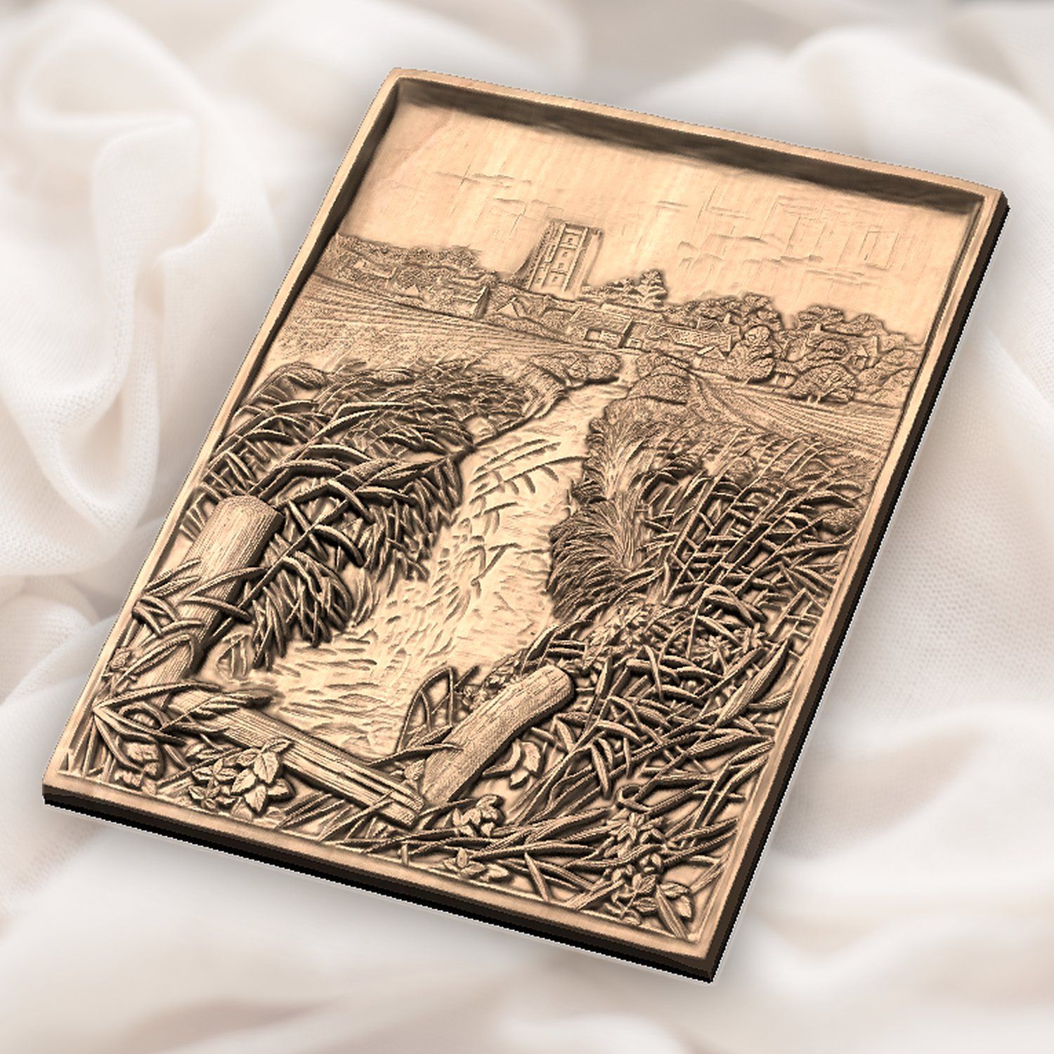 Medieval Village Castle Landscape CNC Relief STL bas-relief STL — view 6