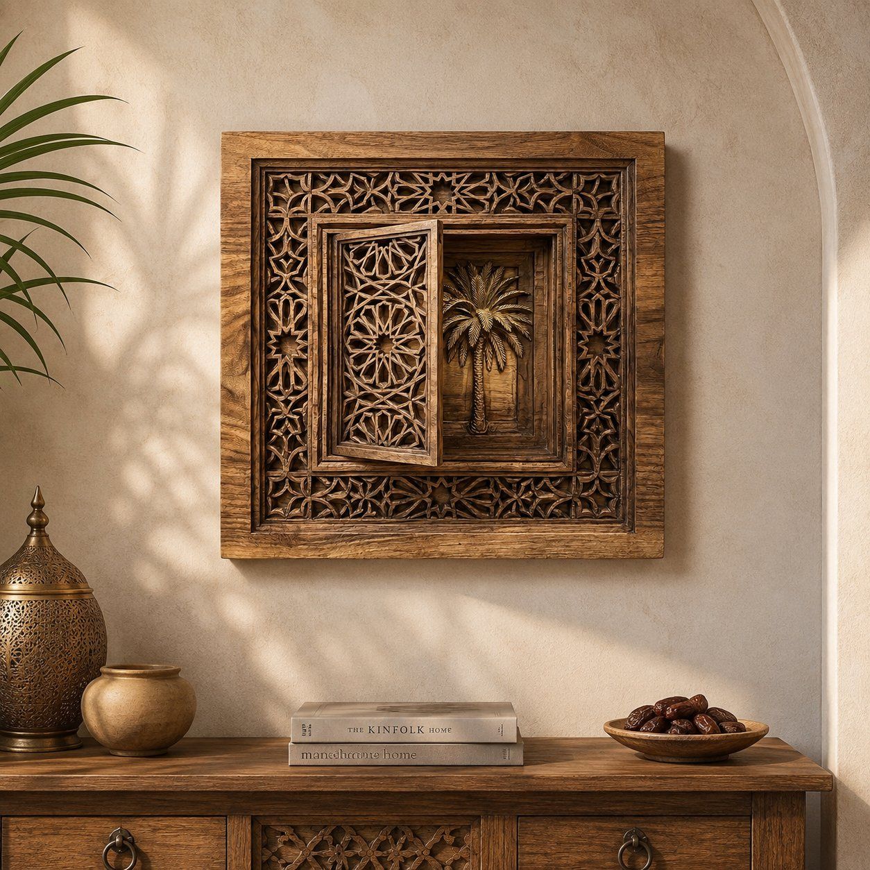 Middle Eastern Mashrabiya Palm Tree CNC Relief STL bas-relief STL — view 5