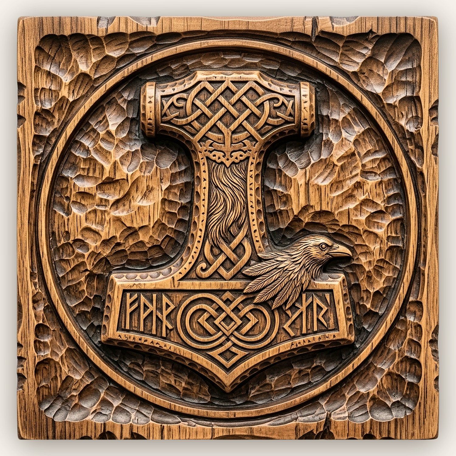 Mjolnir Thor Hammer Viking CNC Relief STL bas-relief STL design