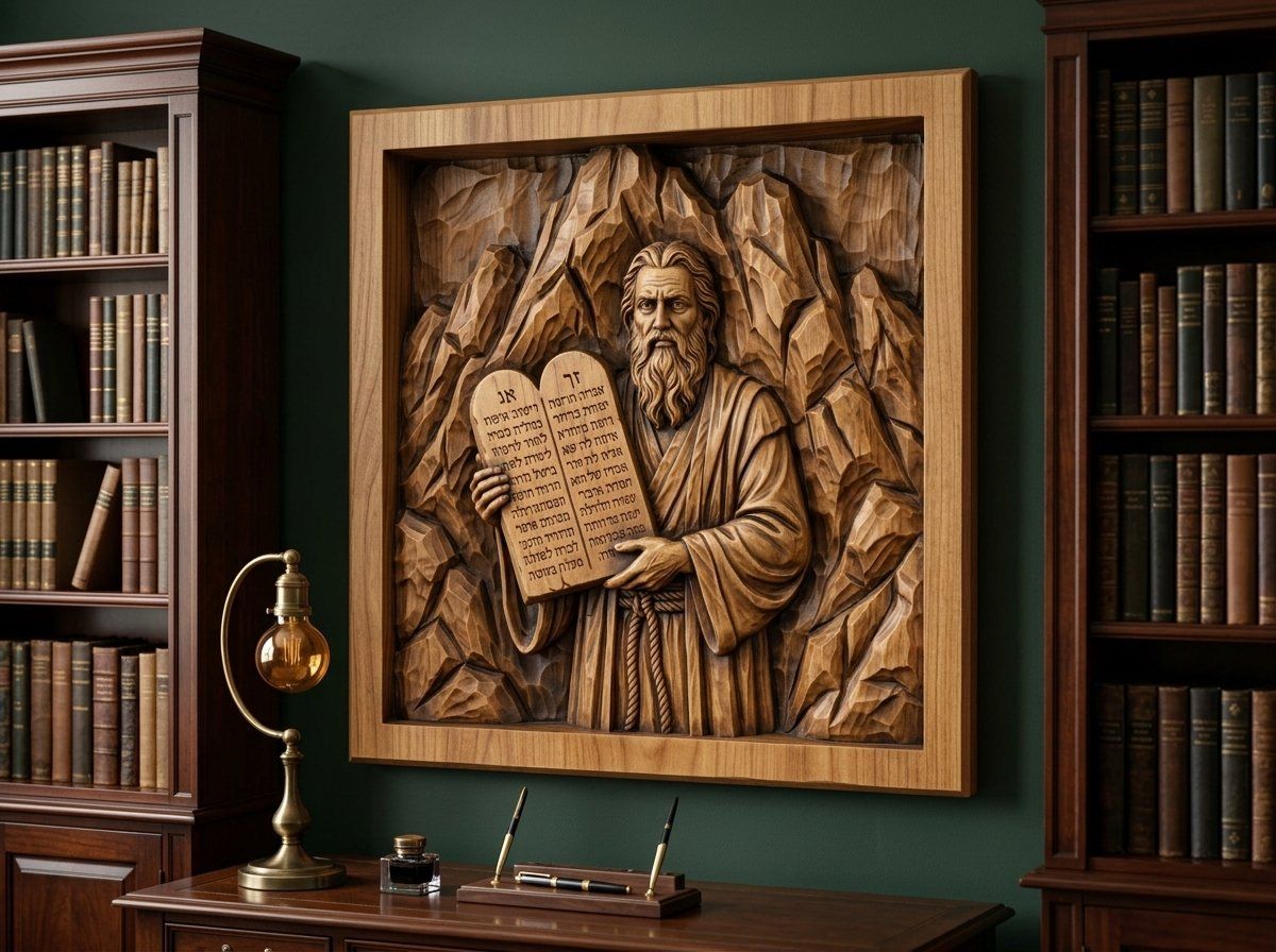 Moses Ten Commandments Mt Sinai CNC Relief STL bas-relief STL — view 14