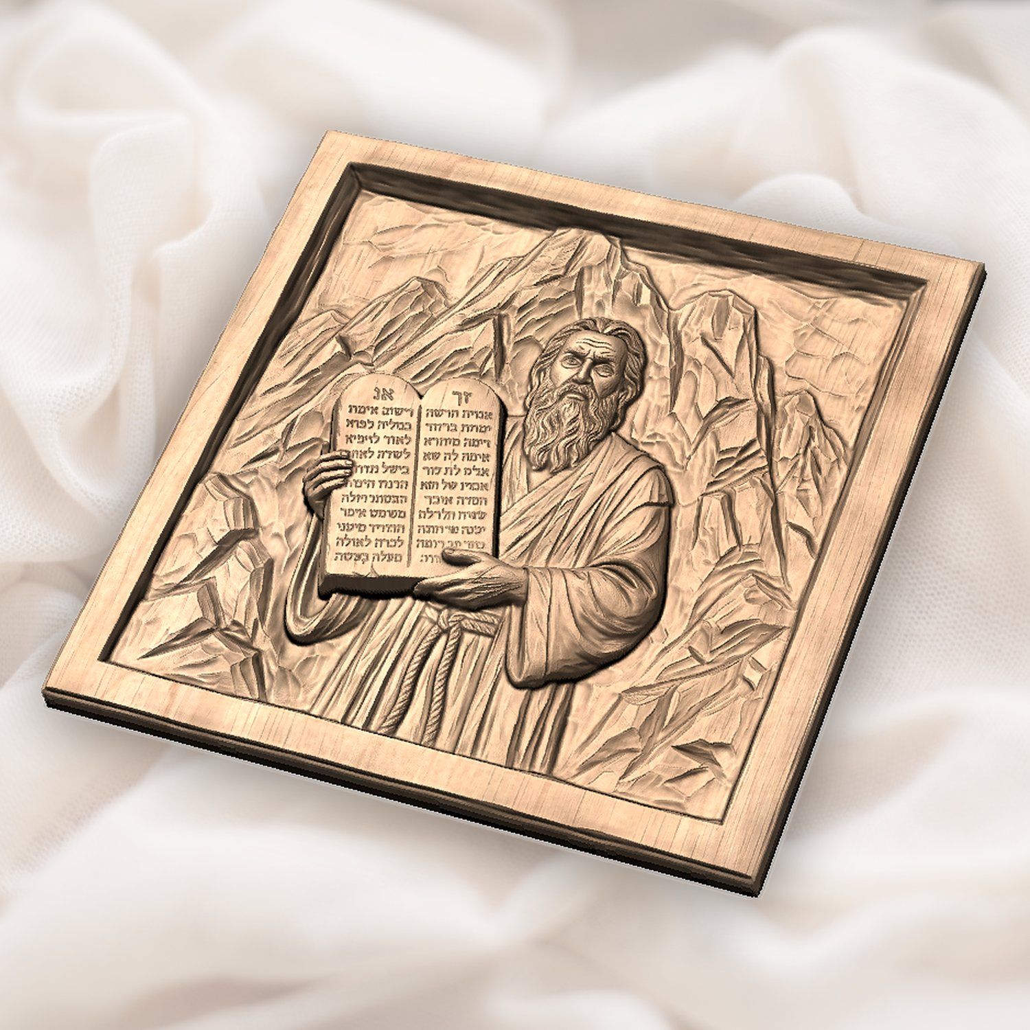 Moses Ten Commandments Mt Sinai CNC Relief STL bas-relief STL — view 5