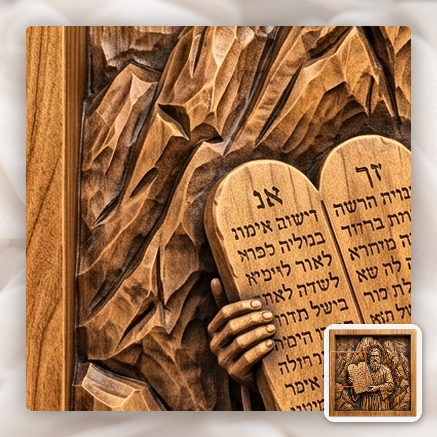 Moses Ten Commandments Mt Sinai CNC Relief STL bas-relief STL — view 11