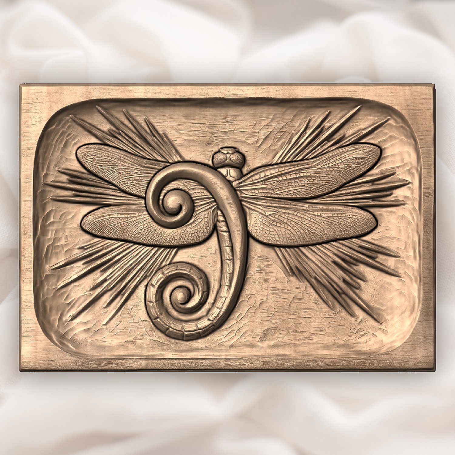 Musical Bass Clef Dragonfly CNC Relief STL bas-relief STL — view 5