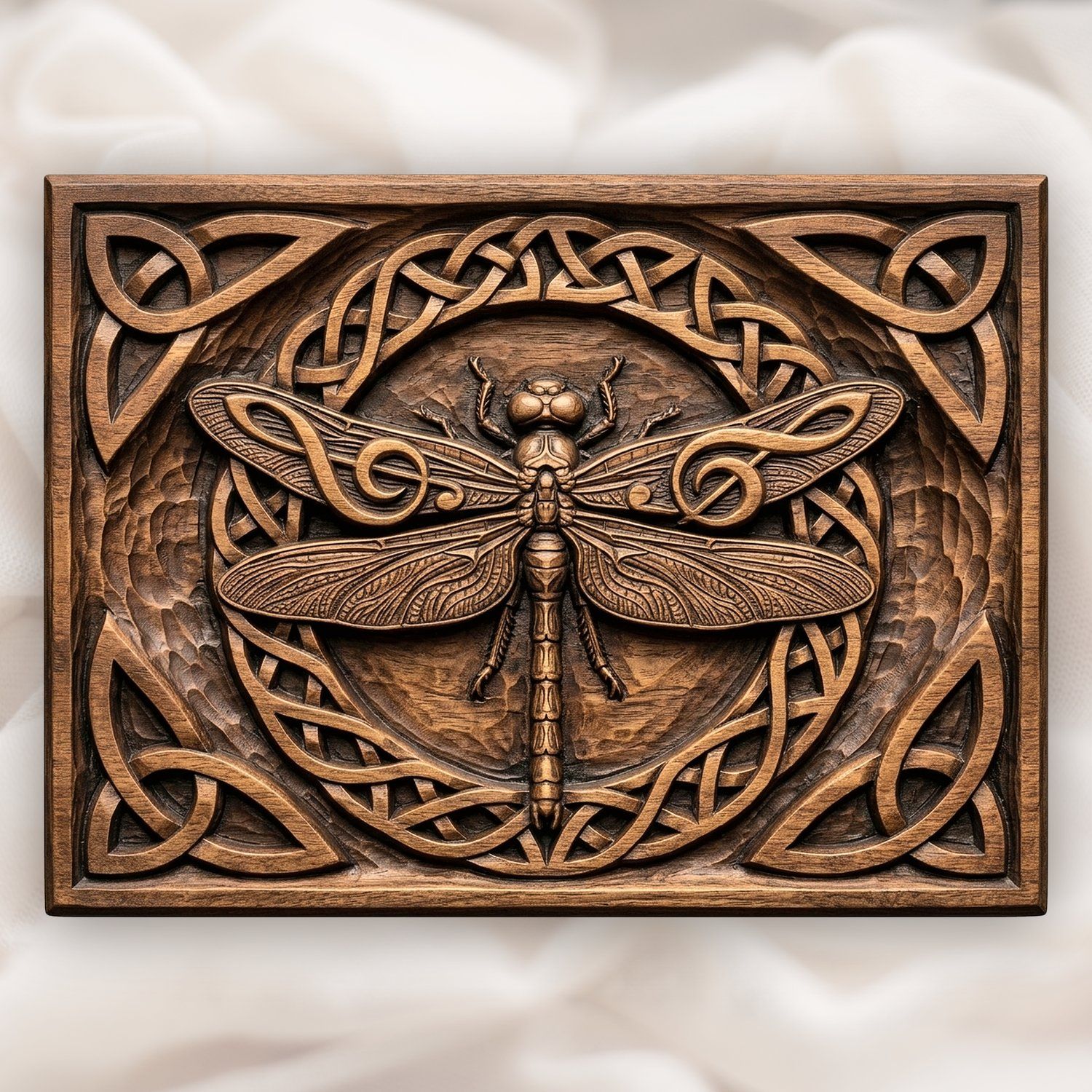 Musical Dragonfly Celtic CNC Relief STL bas-relief STL design