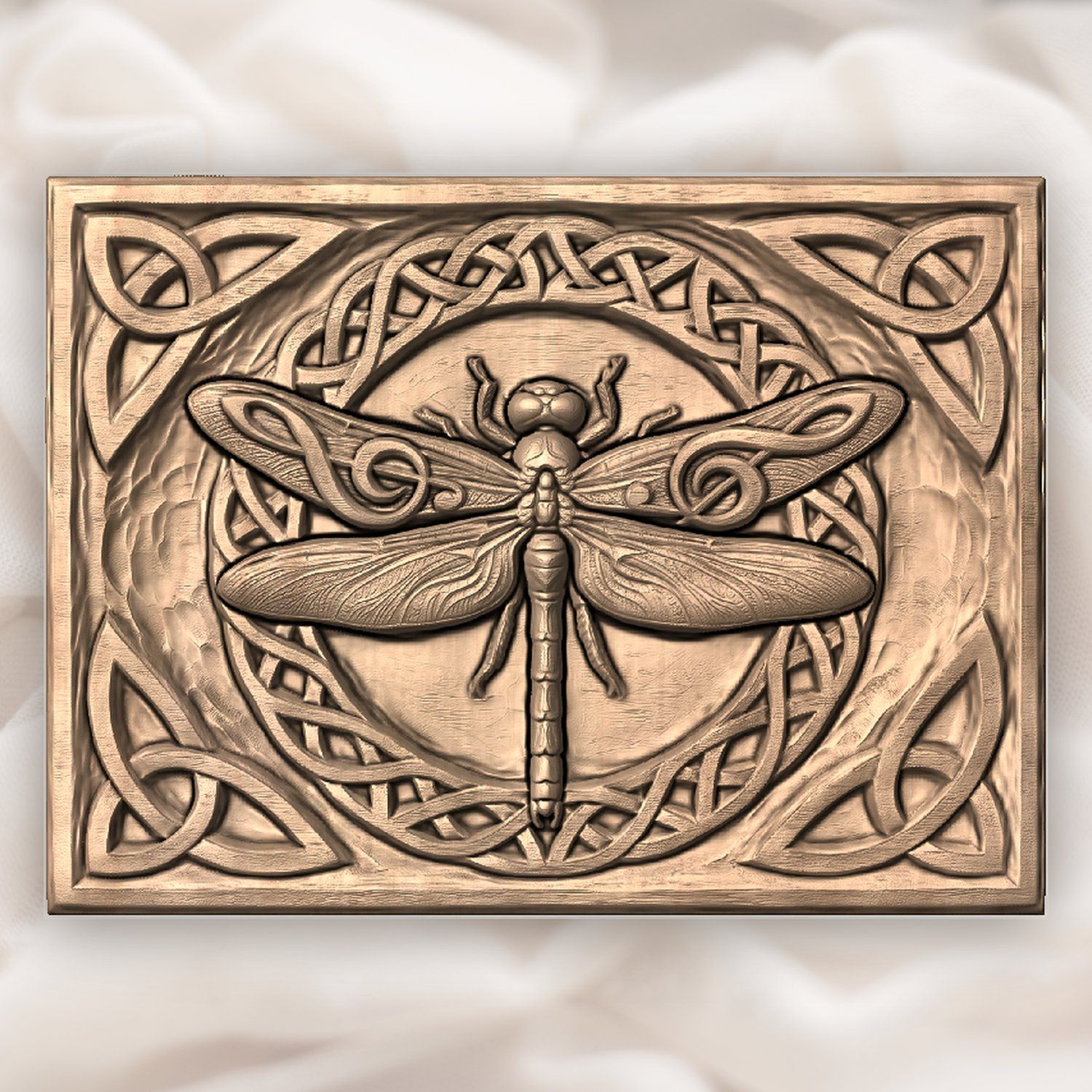 Musical Dragonfly Celtic CNC Relief STL bas-relief STL — view 5