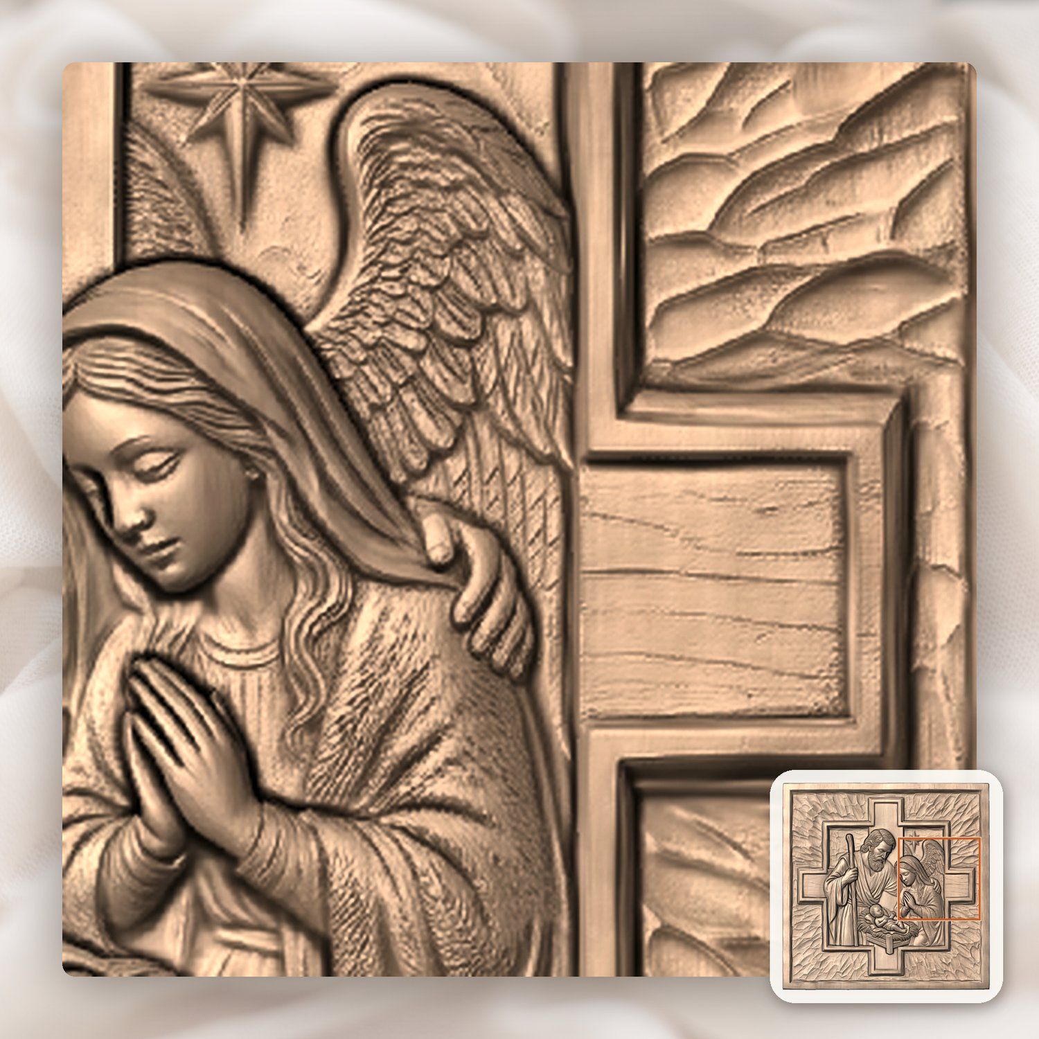 Nativity Holy Family CNC Relief STL bas-relief STL — view 8