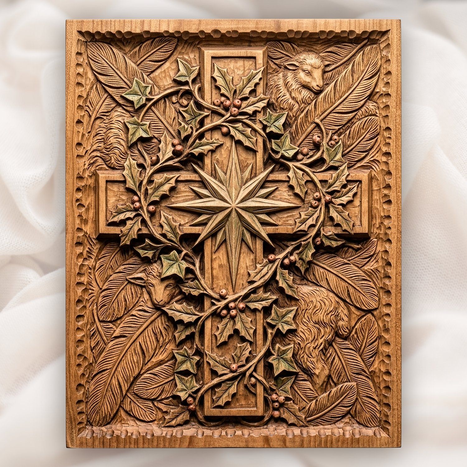 Nativity Star Cross CNC Relief STL bas-relief STL design
