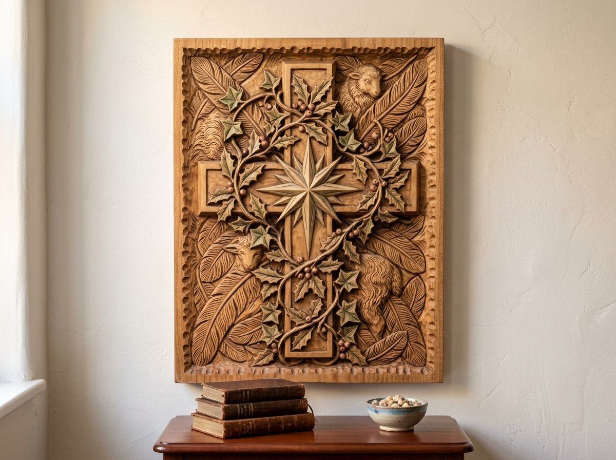 Nativity Star Cross CNC Relief STL bas-relief STL — view 12