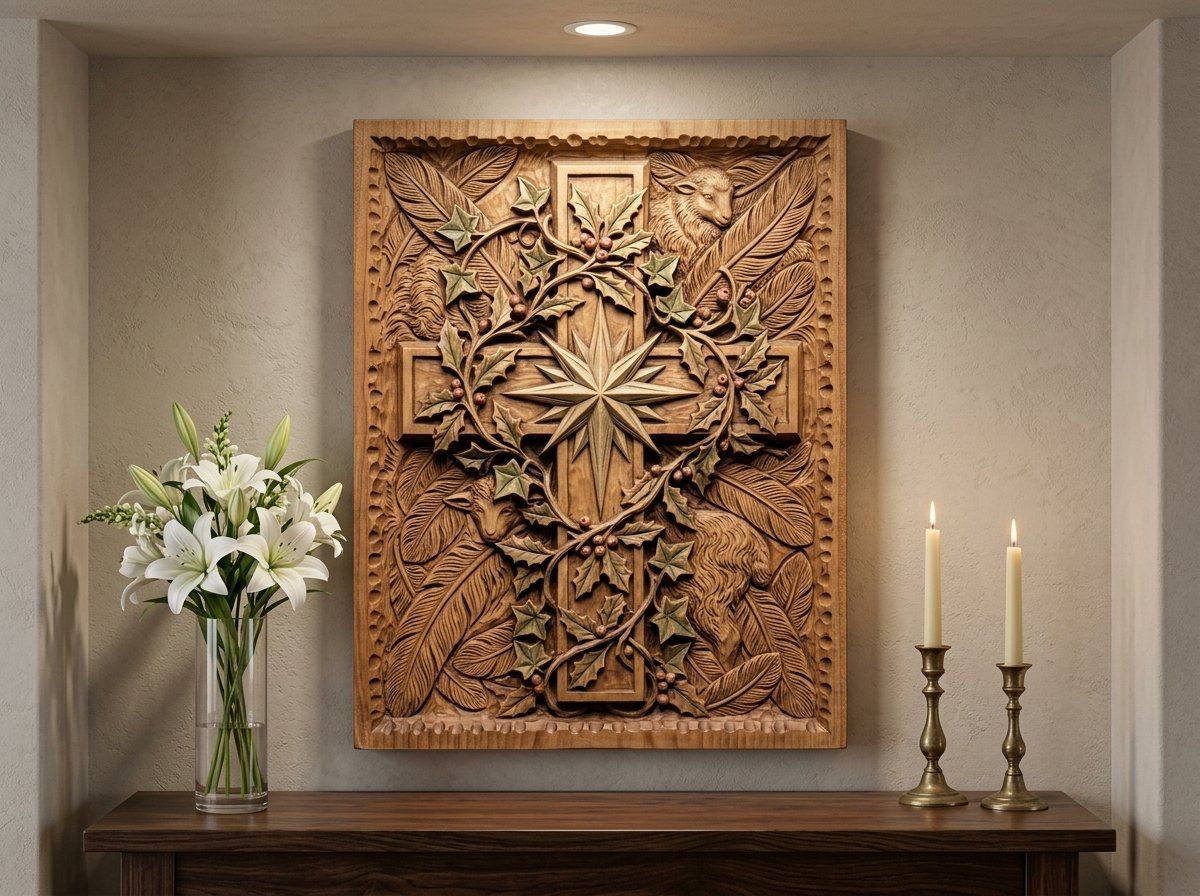 Nativity Star Cross CNC Relief STL bas-relief STL — view 13