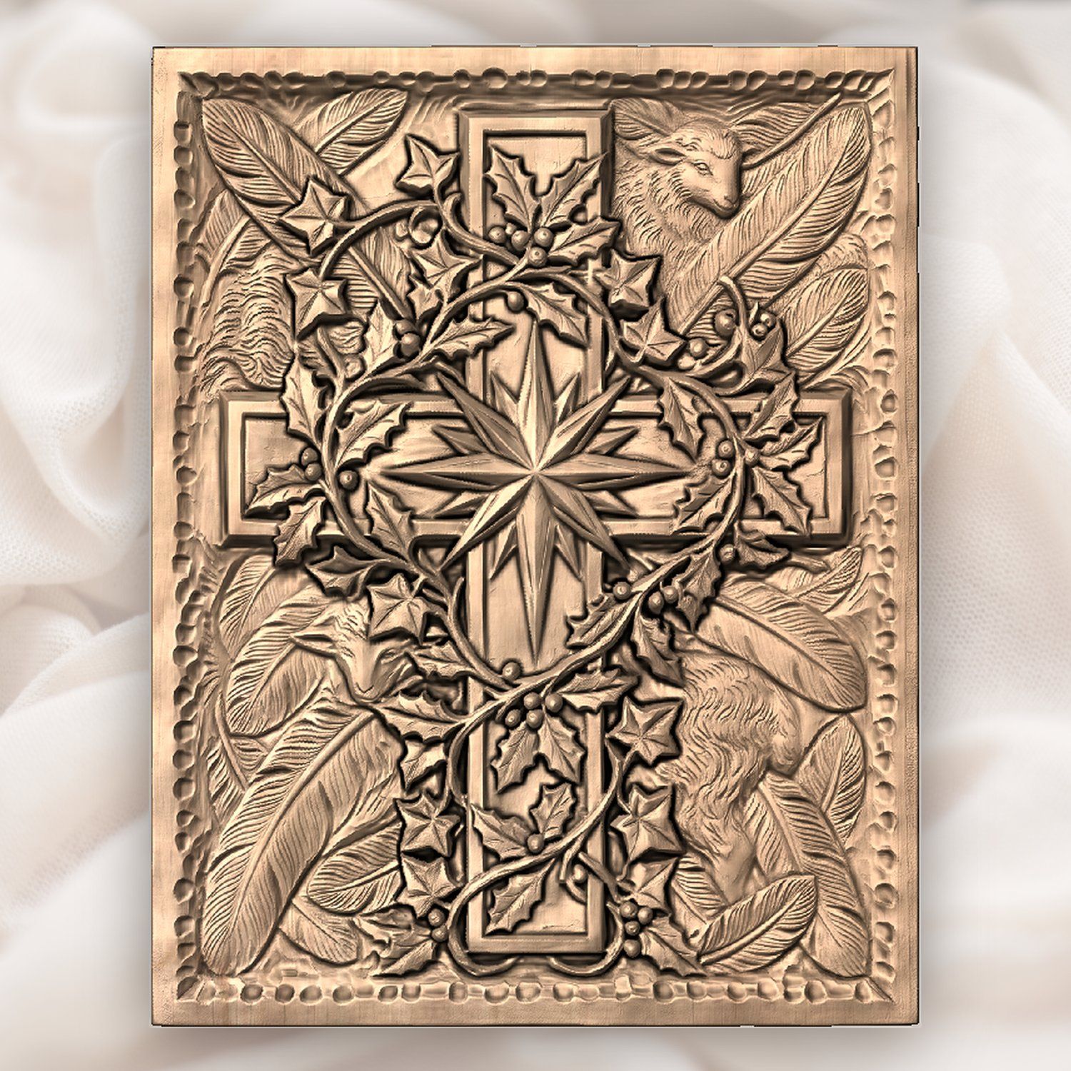 Nativity Star Cross CNC Relief STL bas-relief STL — view 4
