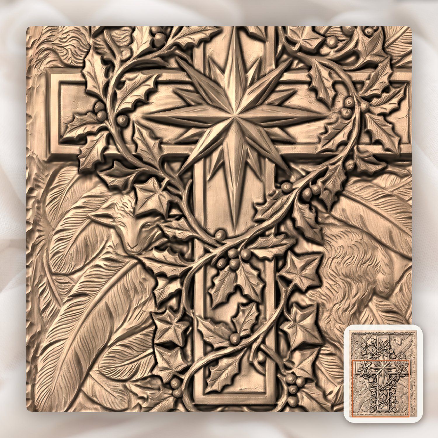 Nativity Star Cross CNC Relief STL bas-relief STL — view 7