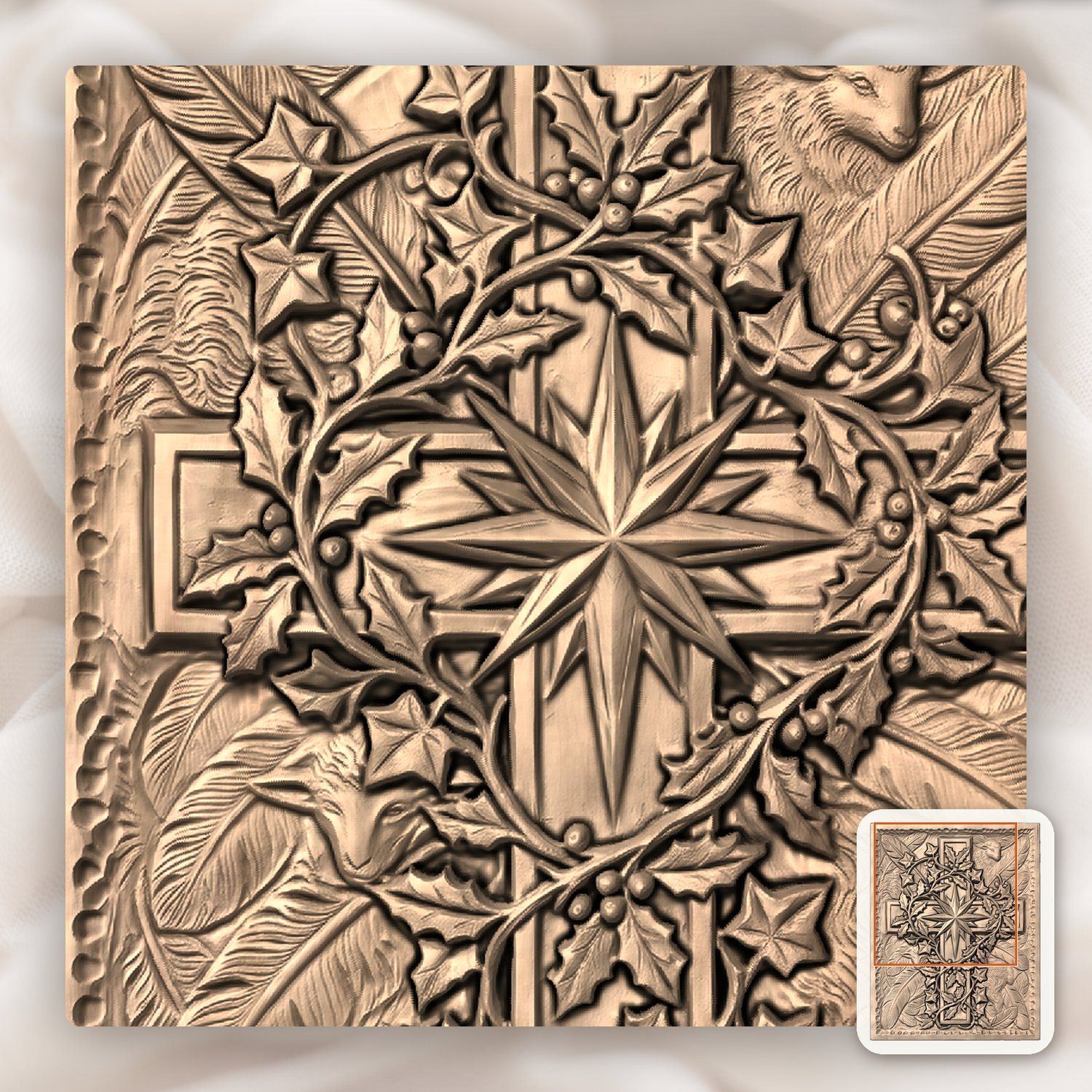 Nativity Star Cross CNC Relief STL bas-relief STL — view 8