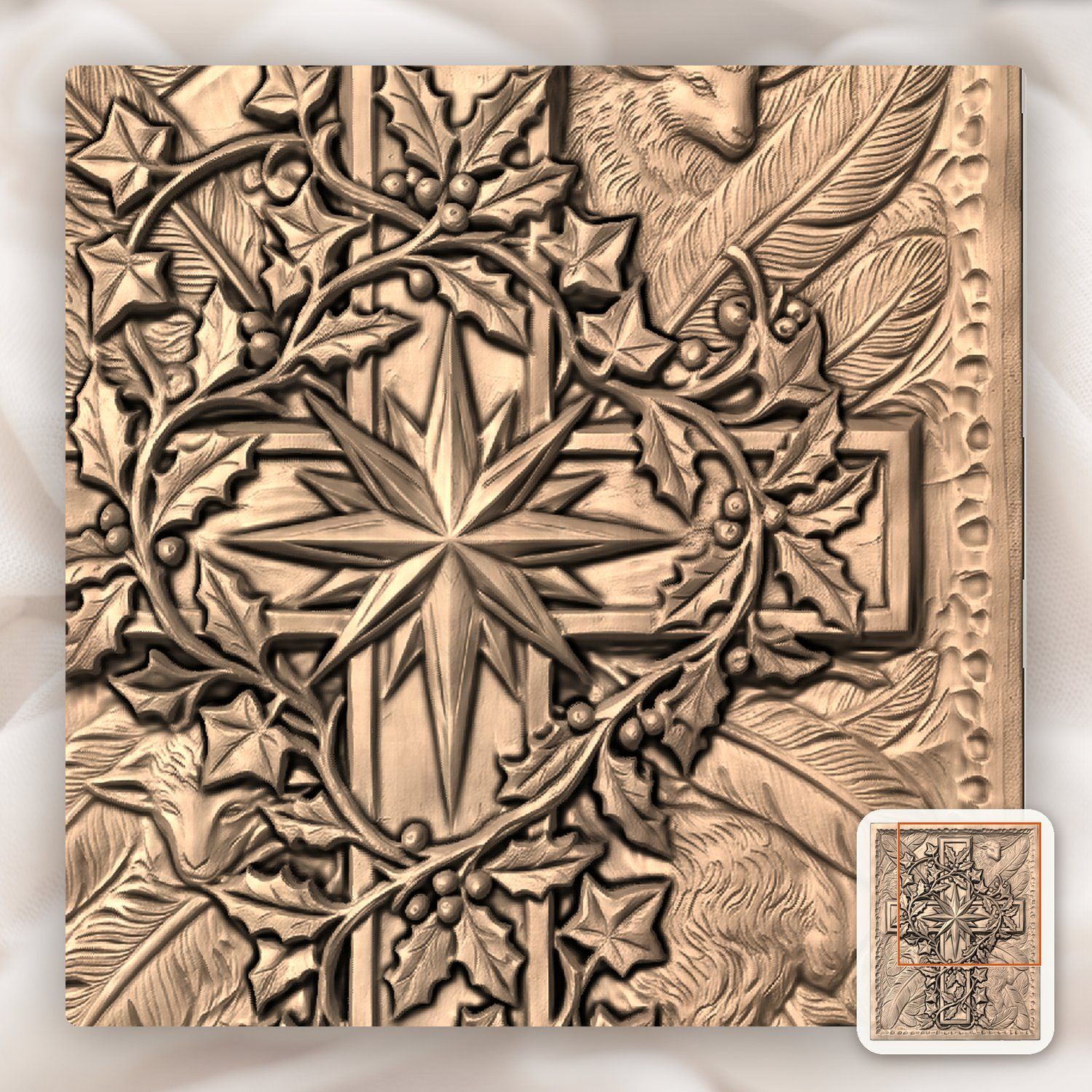Nativity Star Cross CNC Relief STL bas-relief STL — view 9