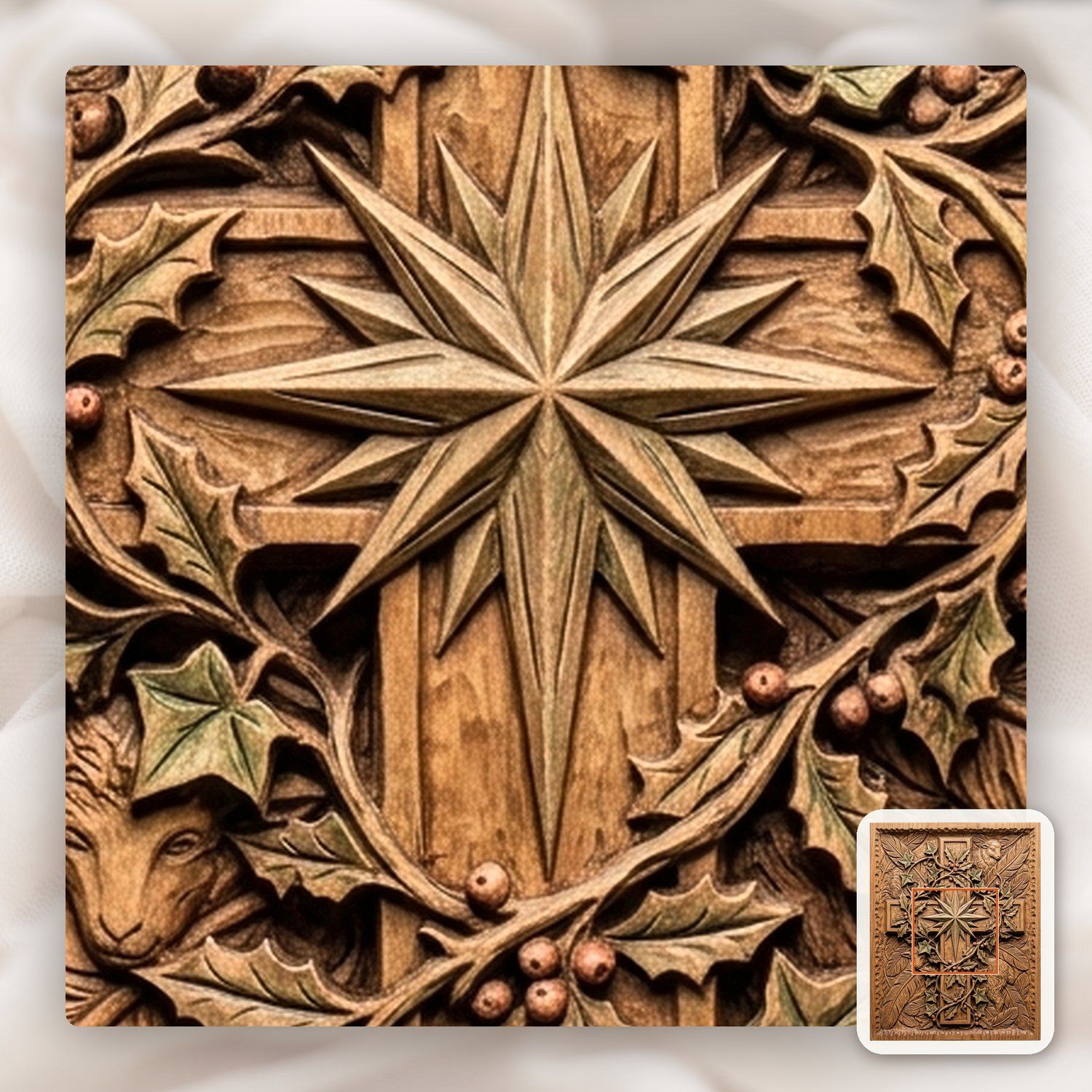 Nativity Star Cross CNC Relief STL bas-relief STL — view 10