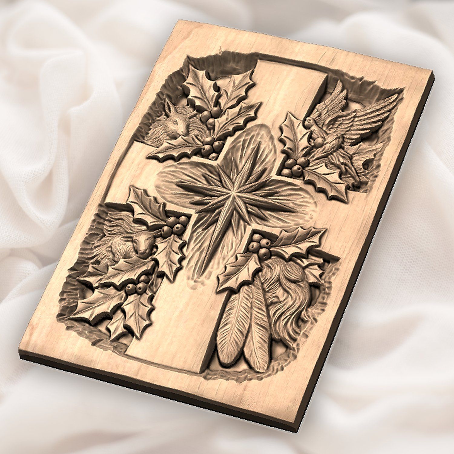 Nativity Star Cross CNC Relief STL bas-relief STL — view 5