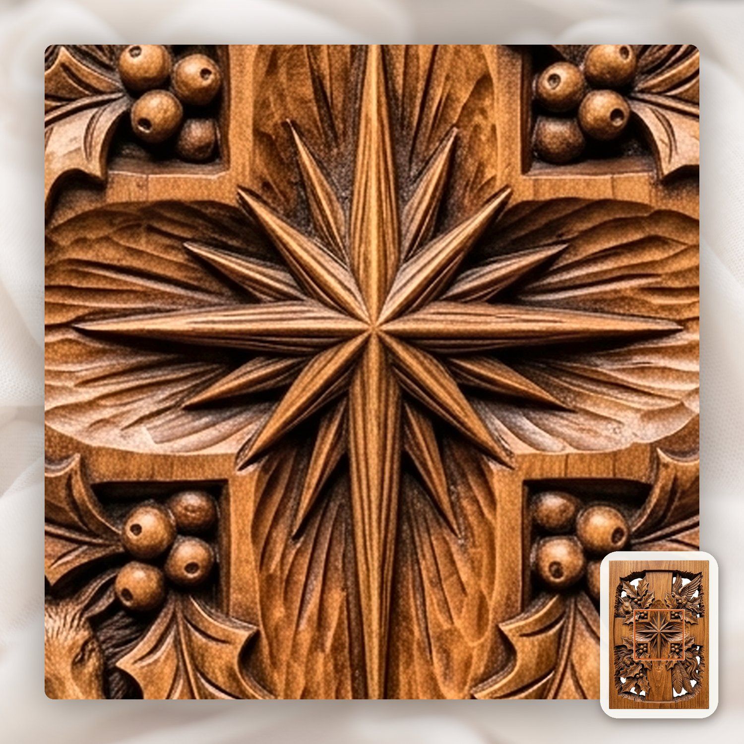 Nativity Star Cross CNC Relief STL bas-relief STL — view 10