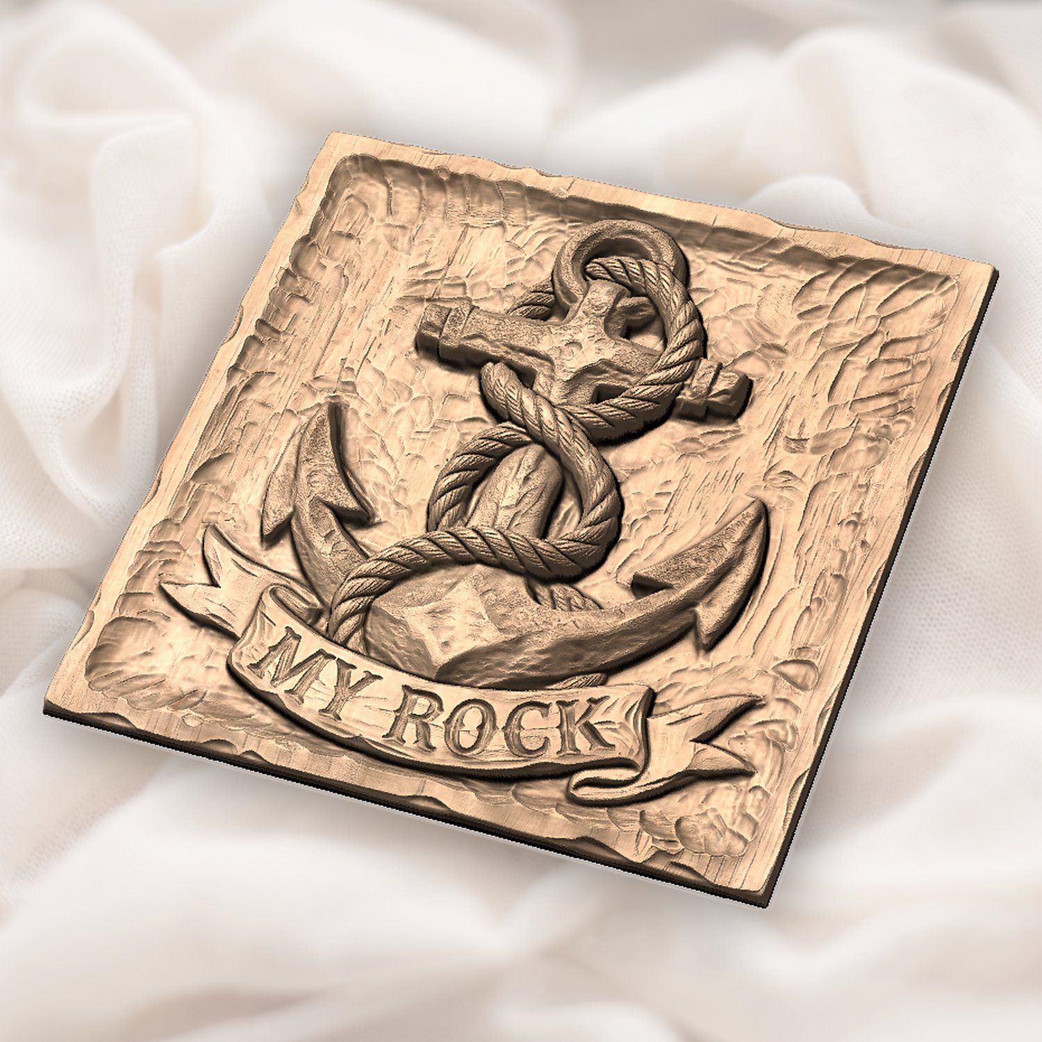 Nautical Anchor Strength MY ROCK CNC Relief STL bas-relief STL — view 5