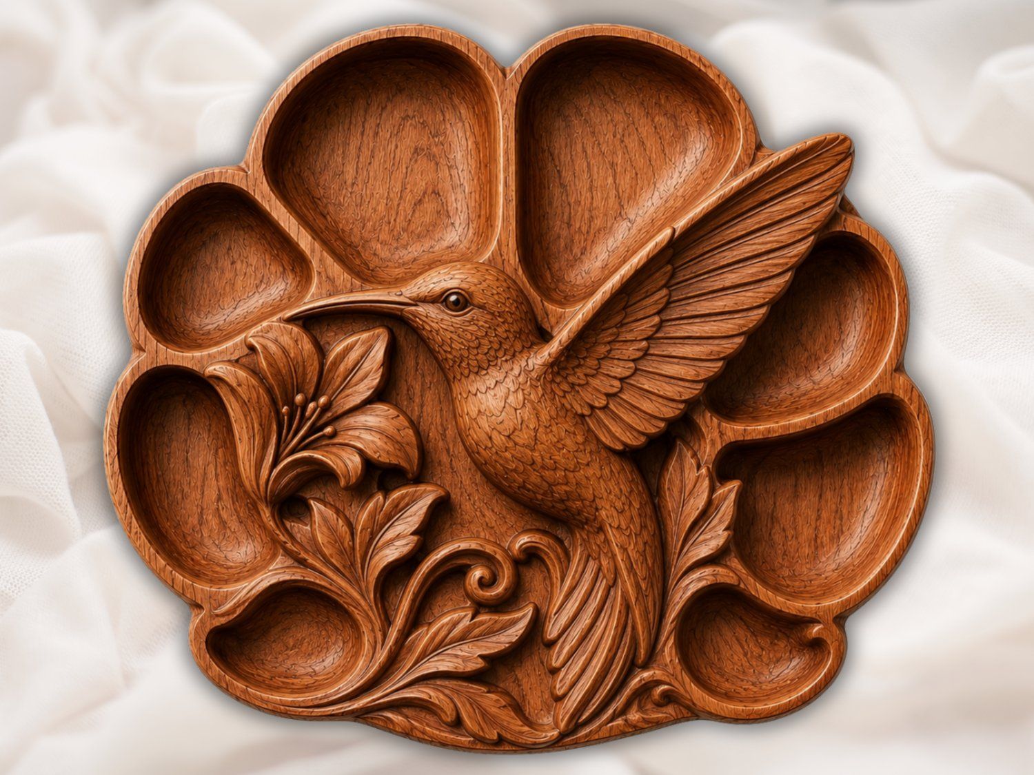 Noble Dog Breed Divided Serving Tray | Animal Shaped Deep Scoop Platter | CNC Router Relief Design | Woodworking Project | Carving File — carved bas relief STL file for CNC