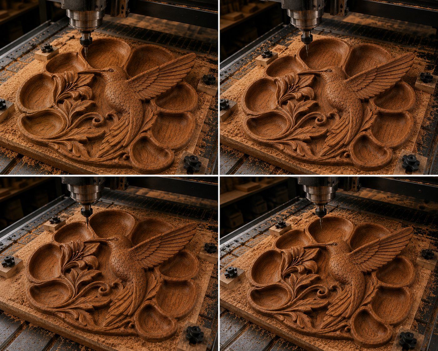 Noble Dog Breed Divided Serving Tray bas-relief STL — view 10